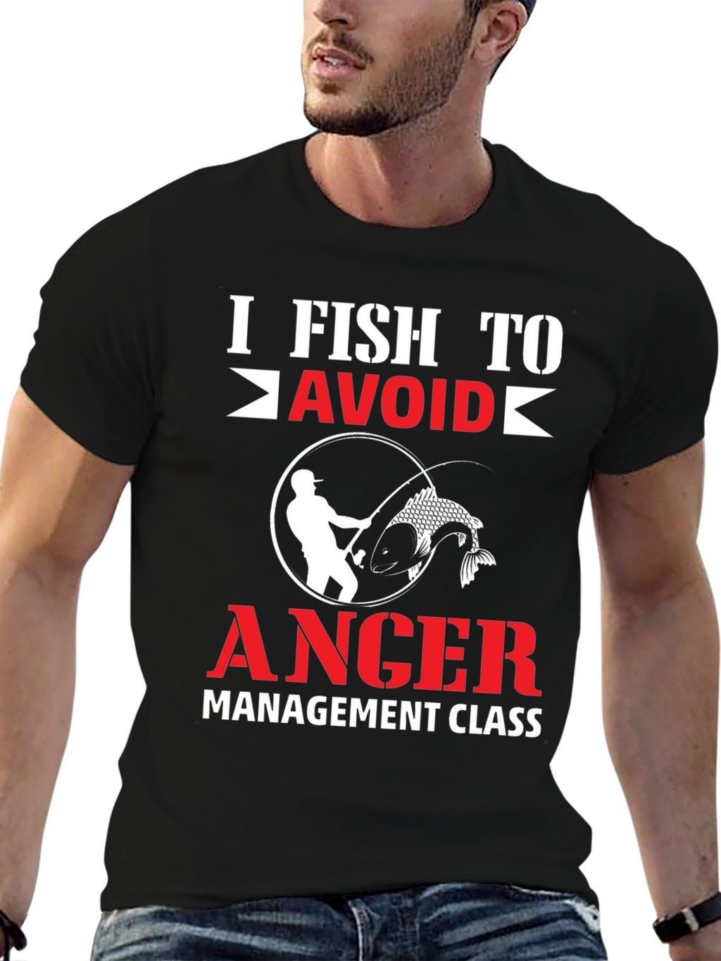 I Fish To Avoid Anger T-Shirt