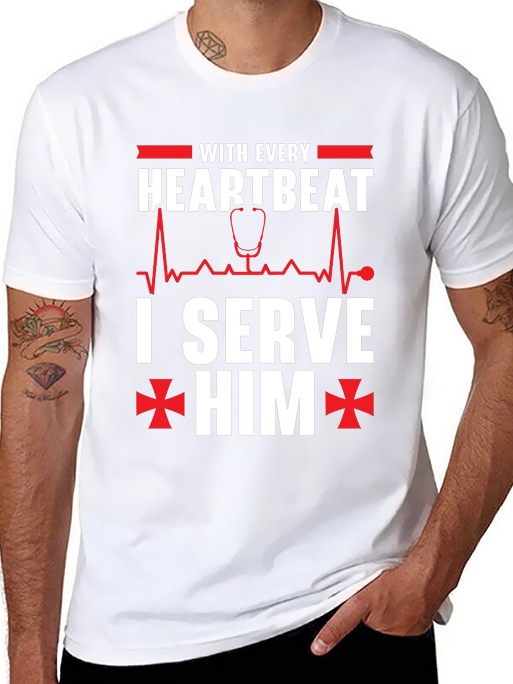 With Every Heartbeat I Serve Him Graphic T-Shirt