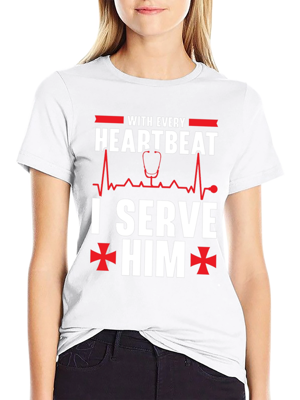 With Every Heartbeat I Serve Him Graphic T-Shirt