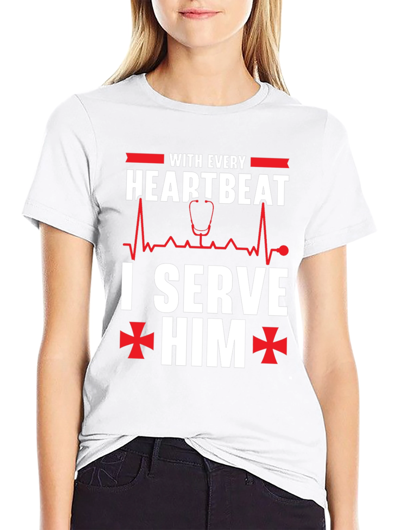 With Every Heartbeat I Serve Him Graphic T-Shirt