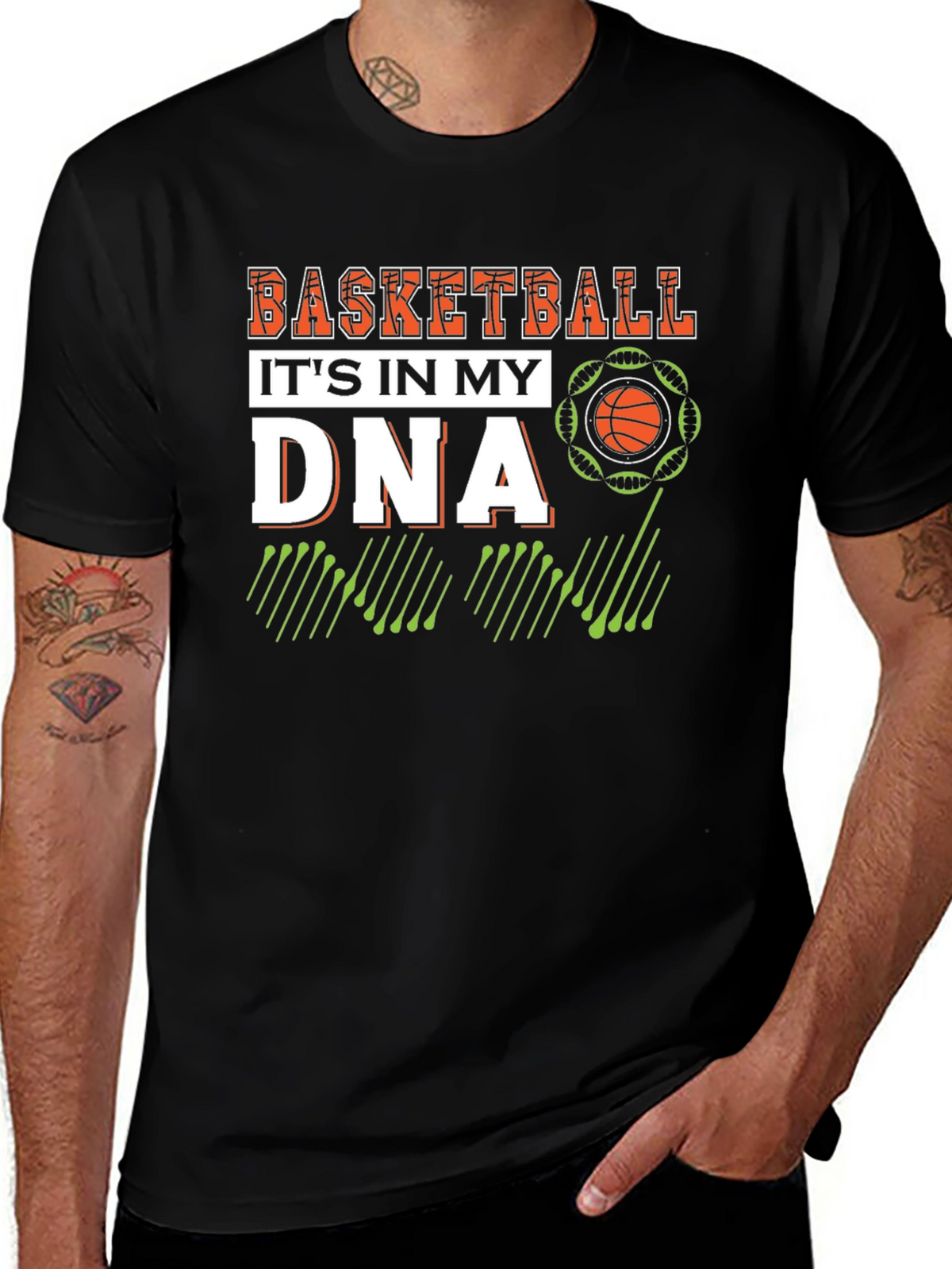 Basketball in my DNA Black T-Shirt
