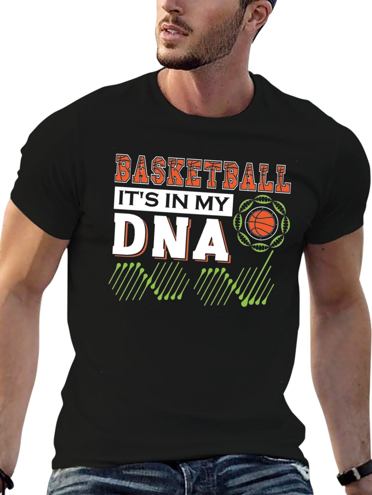 Basketball in my DNA Black T-Shirt