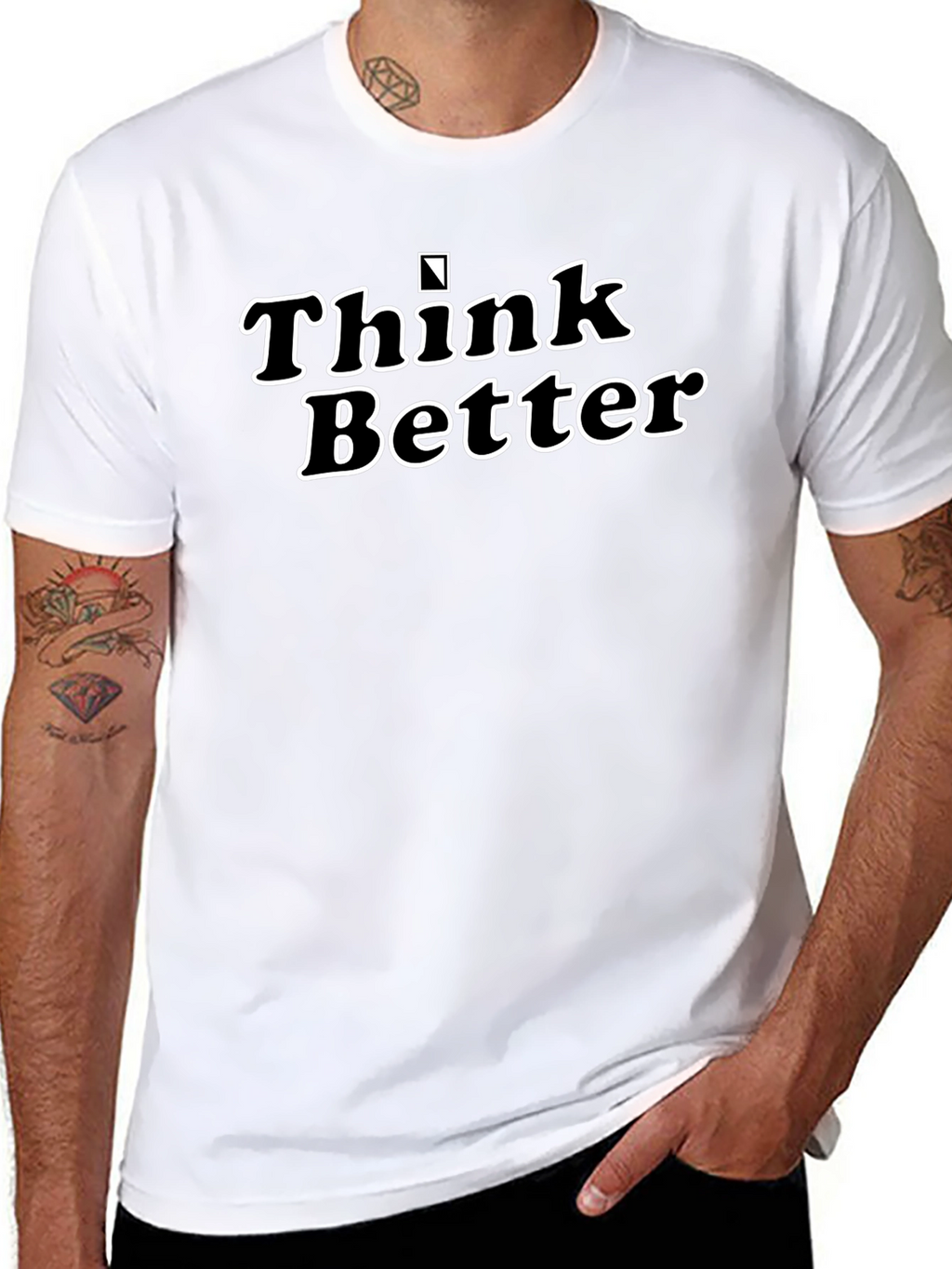 Think Better Black Graphic Tee