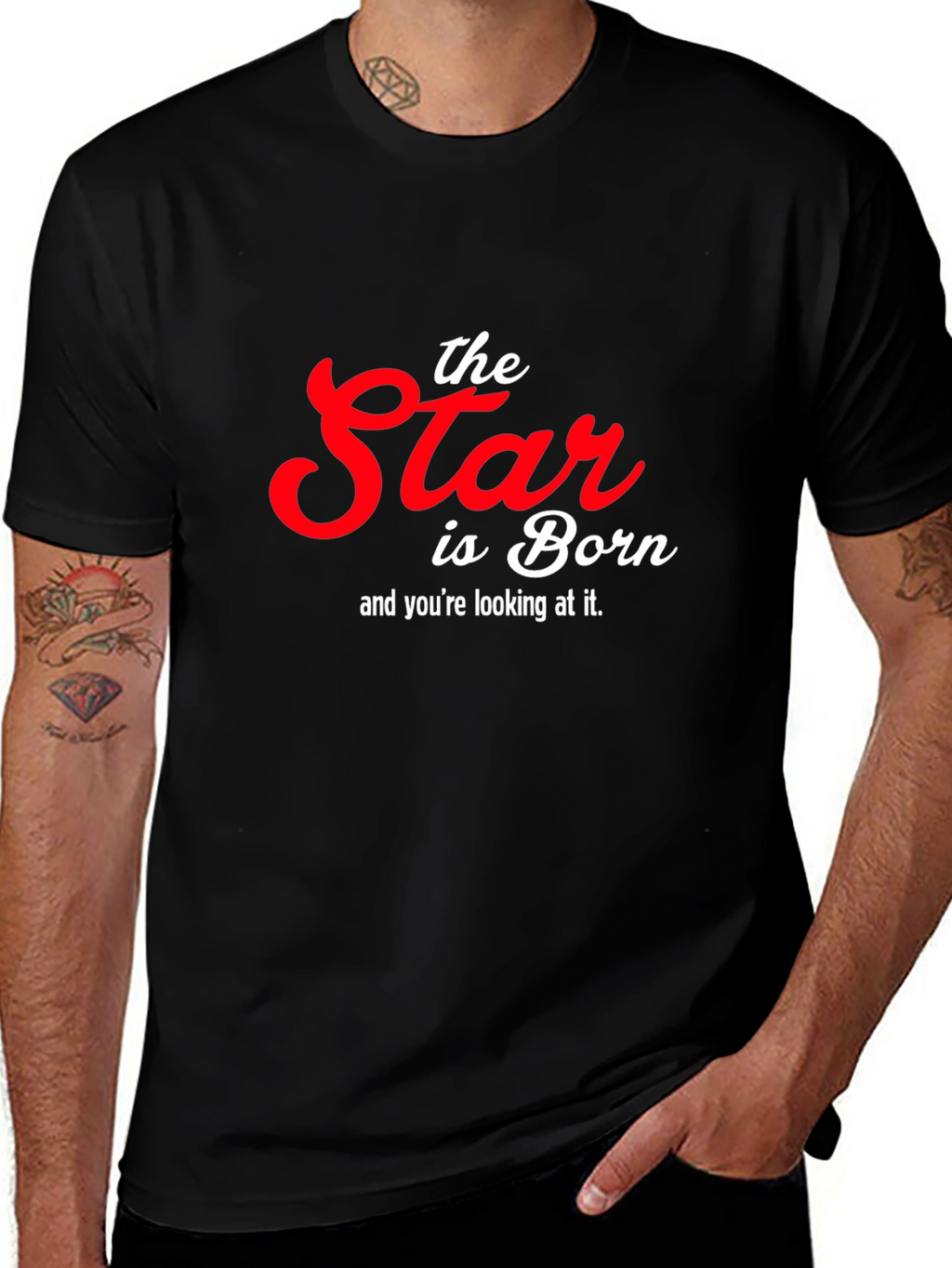The Star is Born Graphic T-Shirt - Black