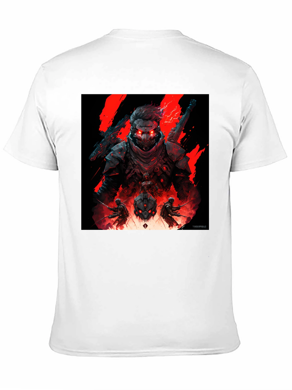 Cyberpunk Warrior Graphic Tee - Black