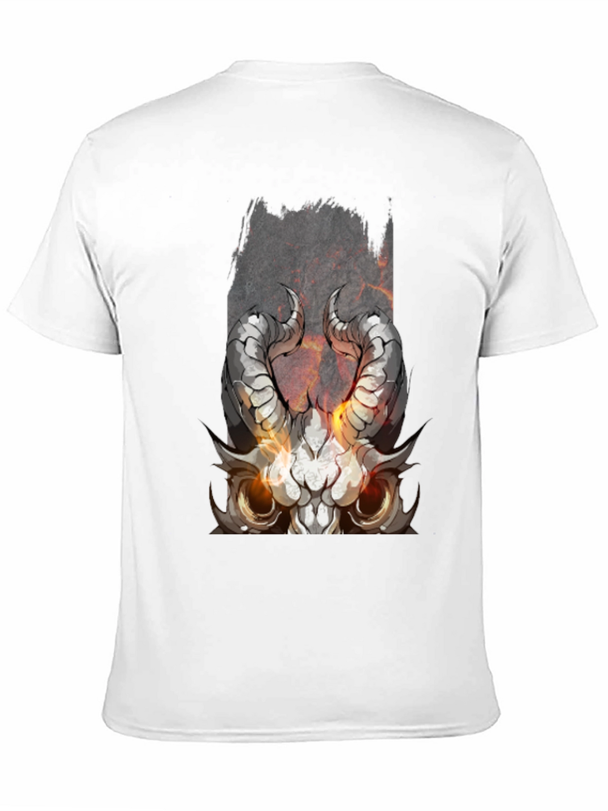 Black Diablo Horned Skull Graphic Tee