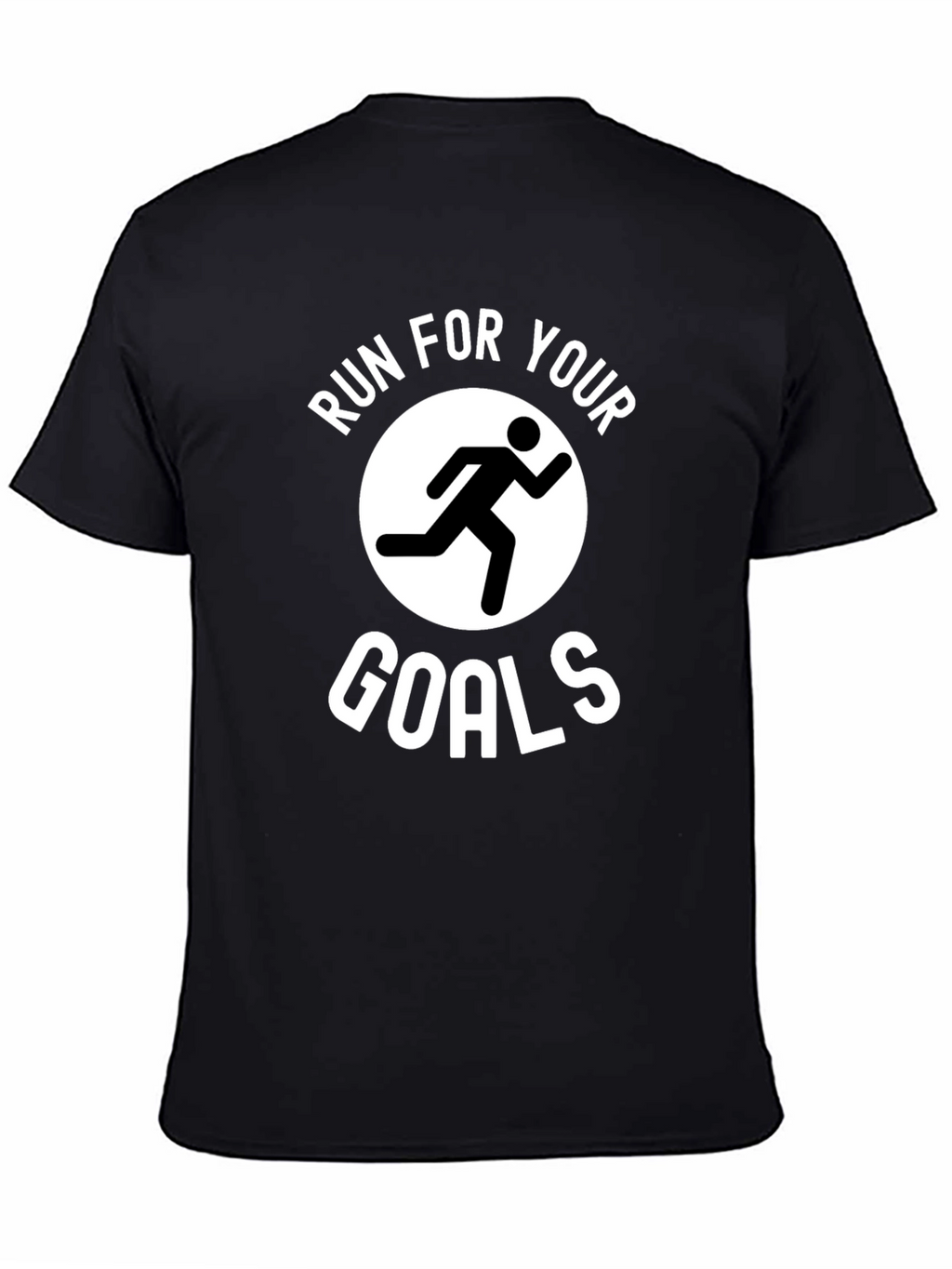 Run For Your Goals Graphic T-Shirt - Black