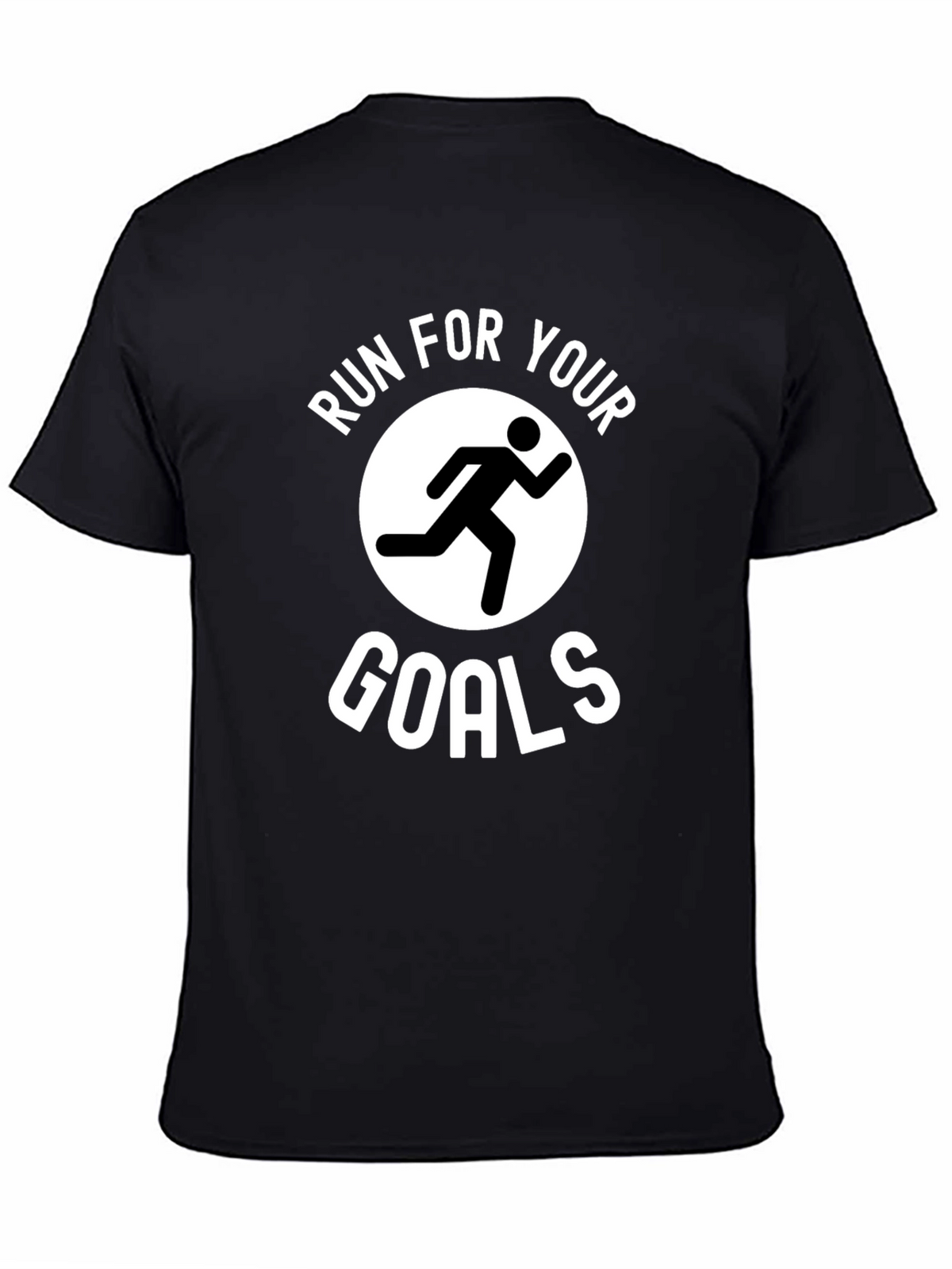 Run For Your Goals Graphic T-Shirt - Black