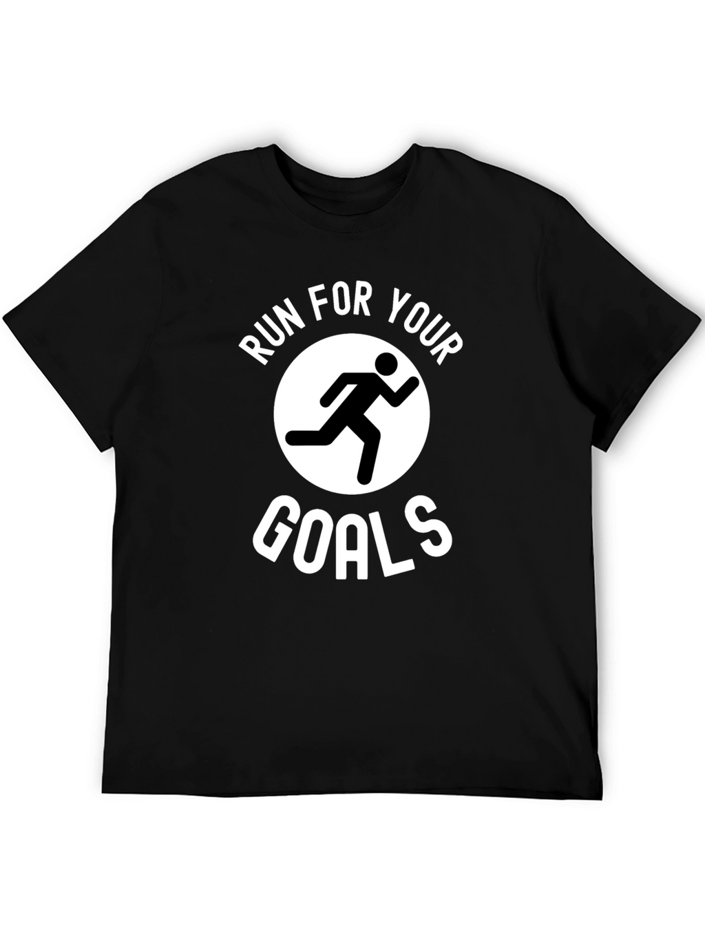 Run For Your Goals Graphic T-Shirt - Black