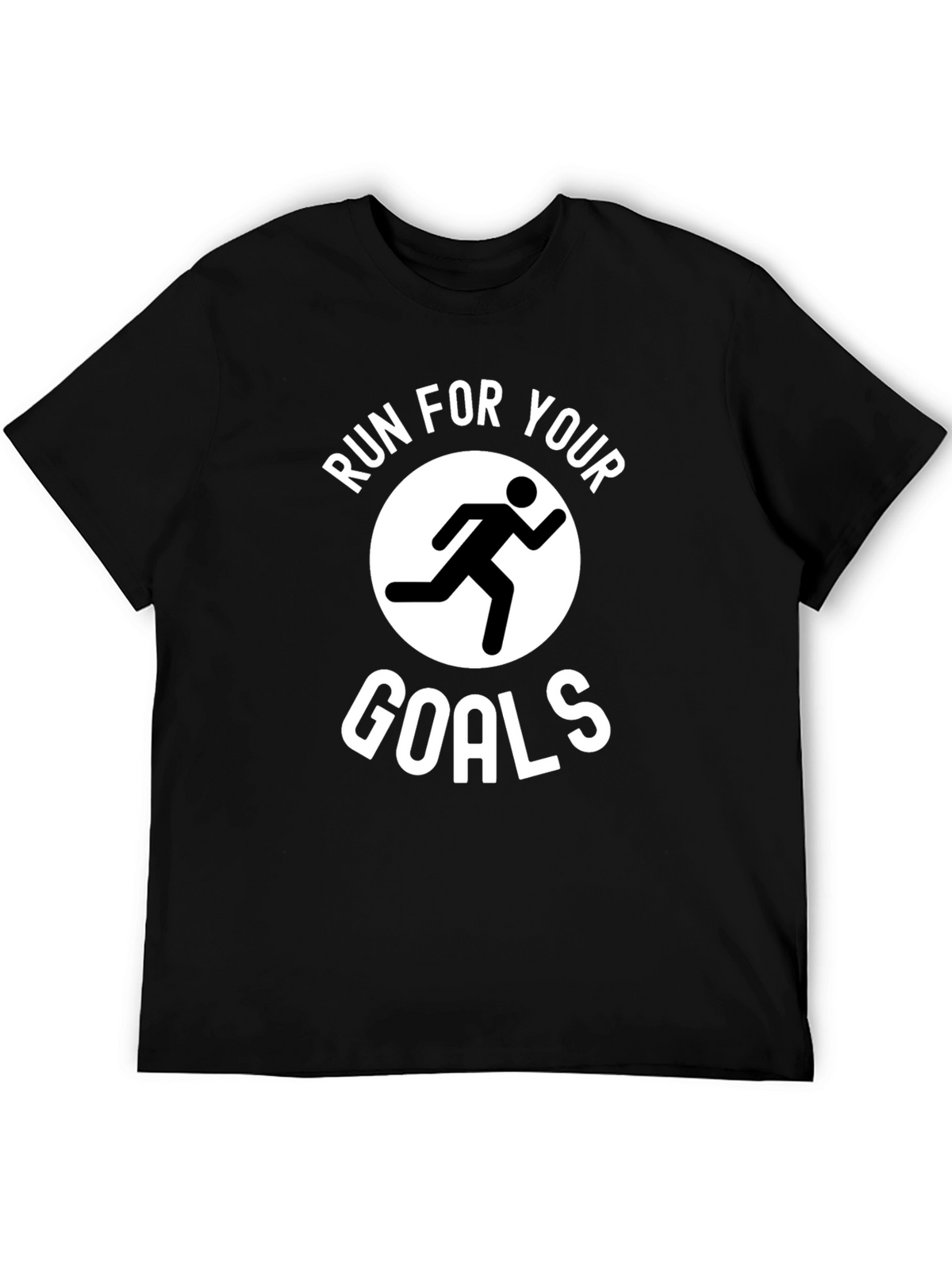 Run For Your Goals Graphic T-Shirt - Black