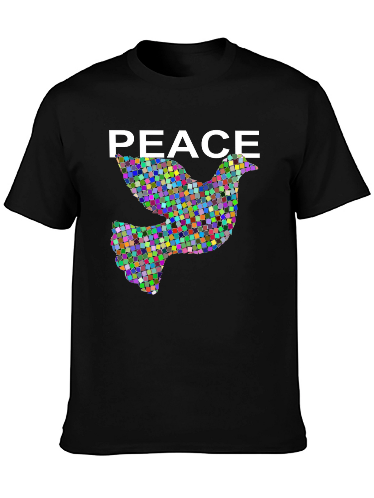 Peace Dove Graphic Black T-Shirt