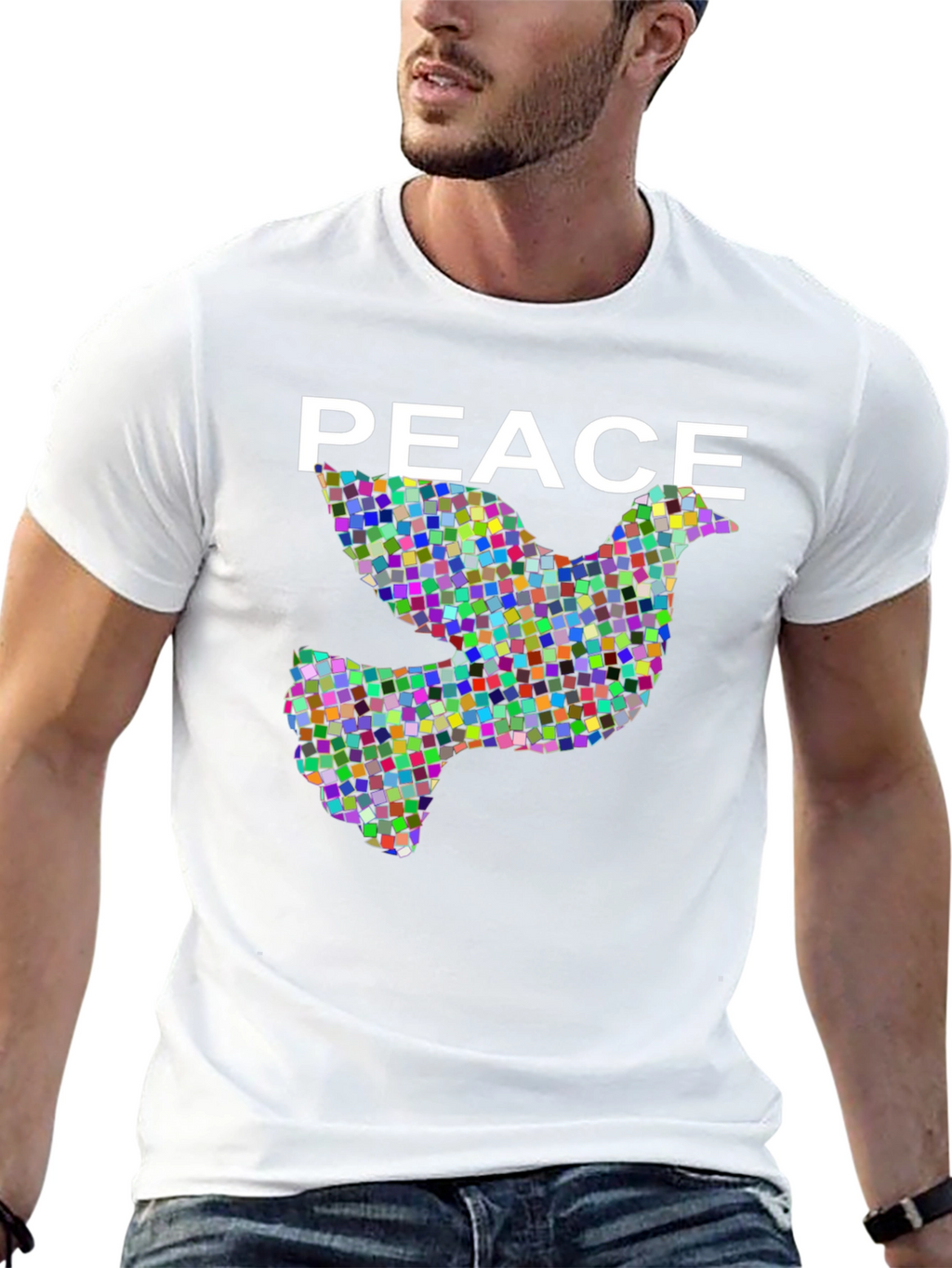 Peace Dove Graphic Black T-Shirt