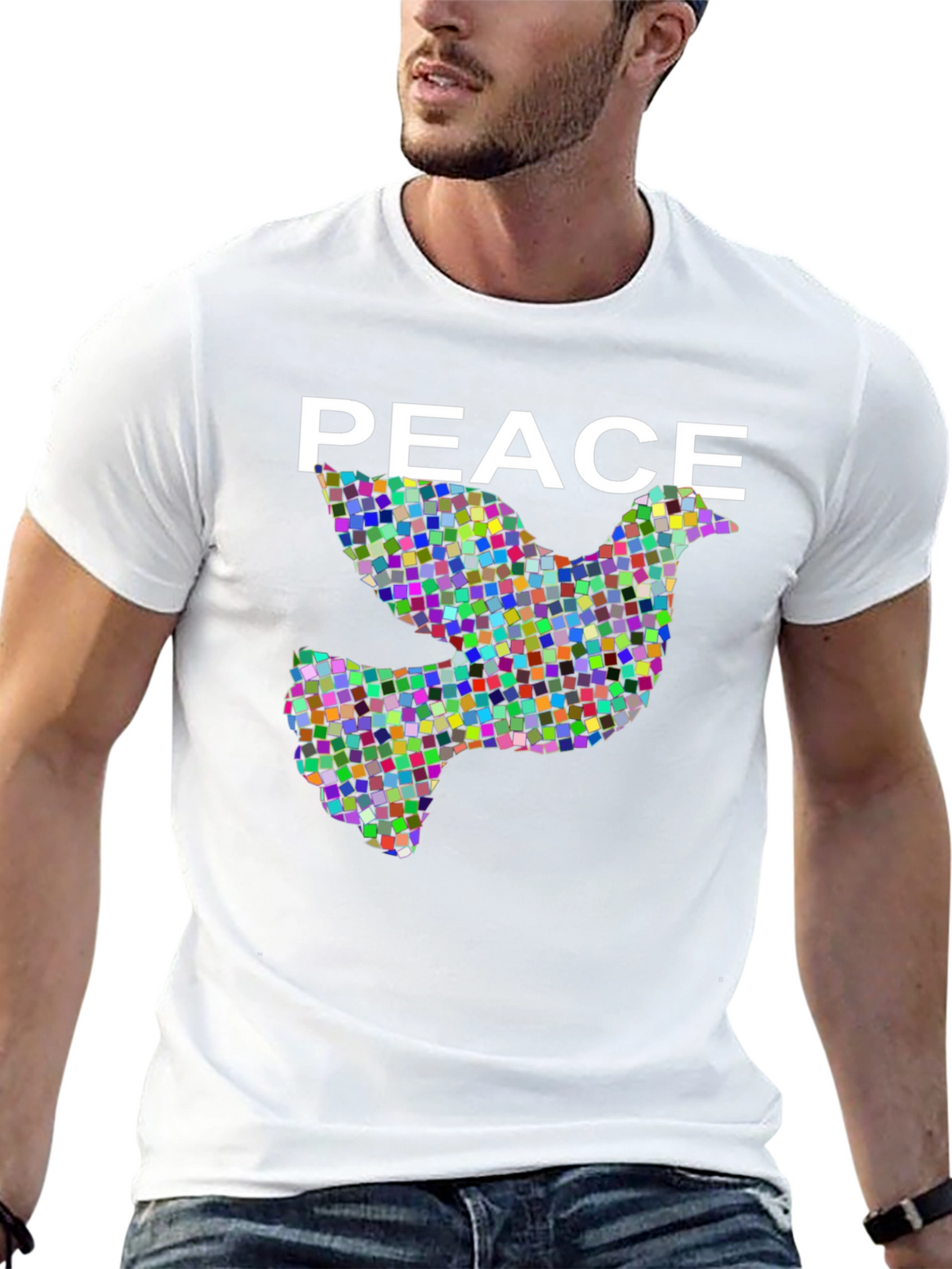 Peace Dove Graphic Black T-Shirt
