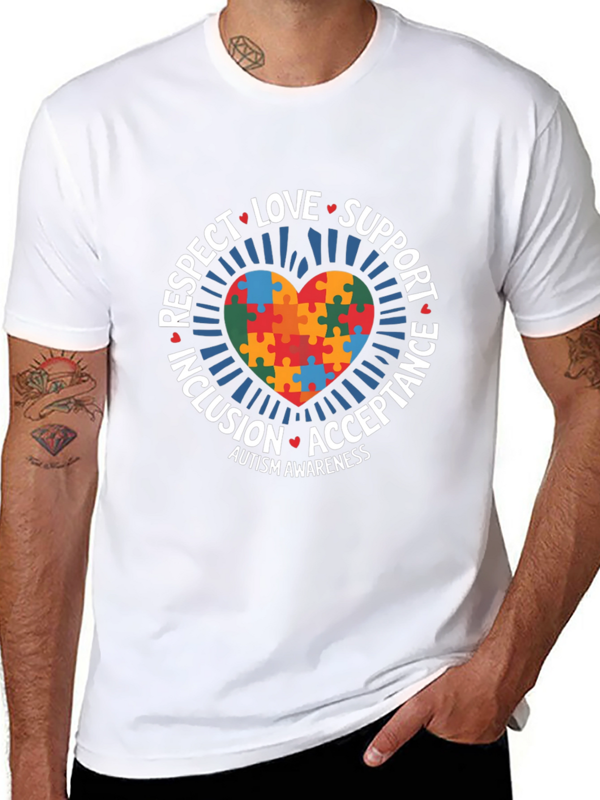 Autism Awareness Puzzle Heart T-Shirt