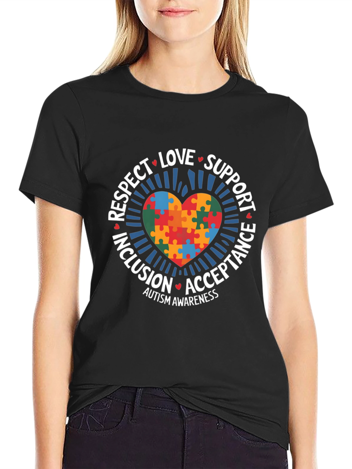 Autism Awareness Puzzle Heart T-Shirt