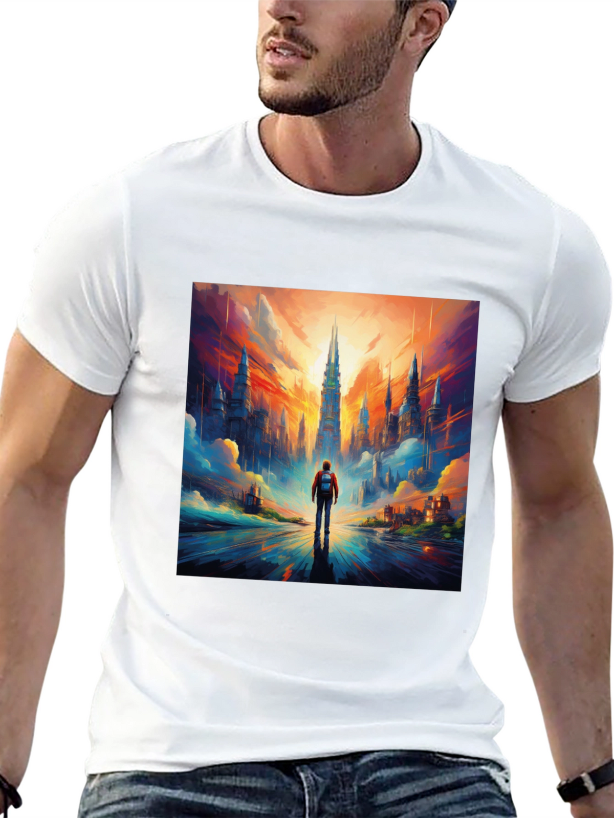 Cityscape Graphic Tee - Bold Urban Style