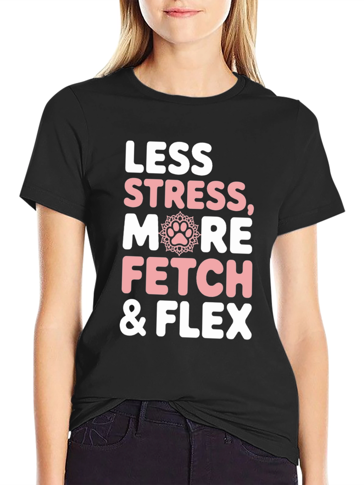 Less Stress More Fetch & Flex Graphic Tee