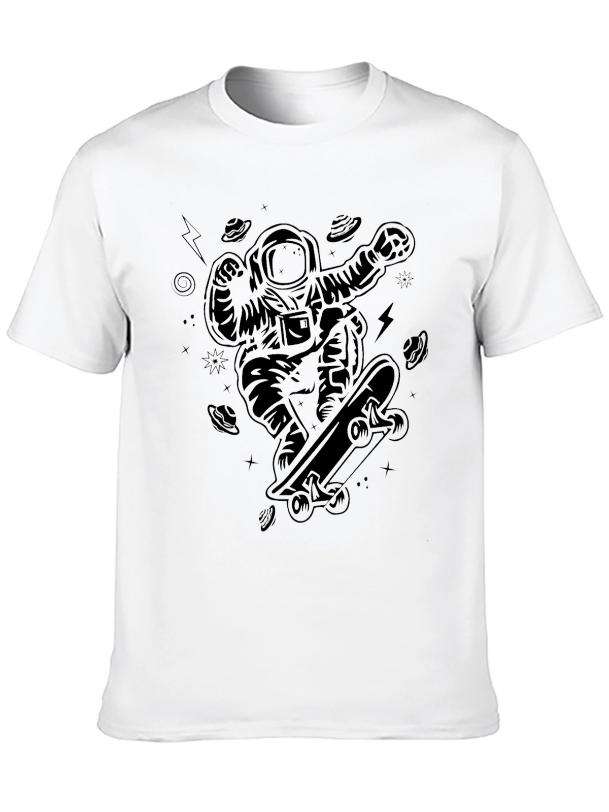 Skateboarding Astronaut Black T-Shirt