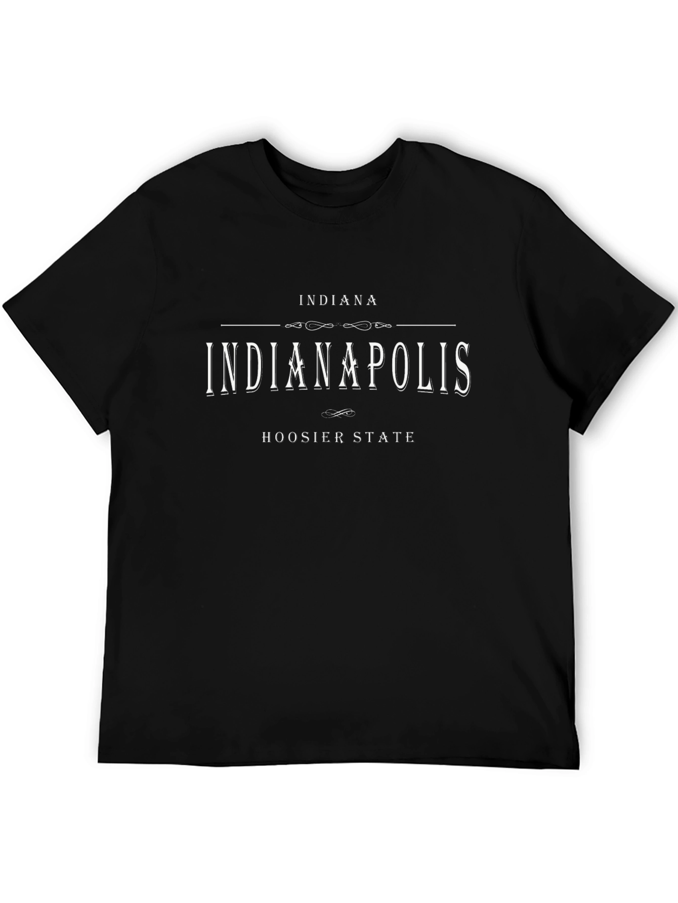 Indiana Indianapolis Hoosier State Black T-Shirt