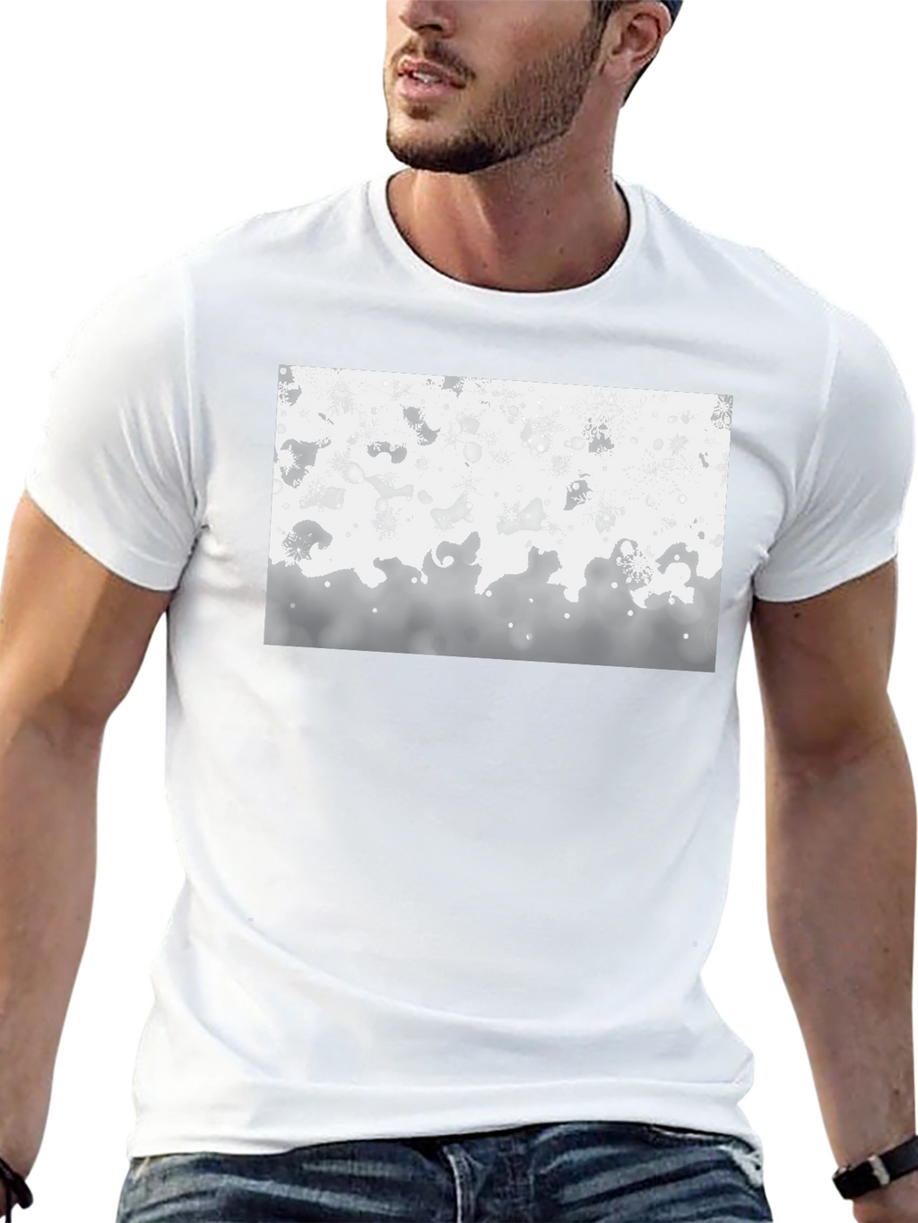 Abstract Pattern Black T-Shirt