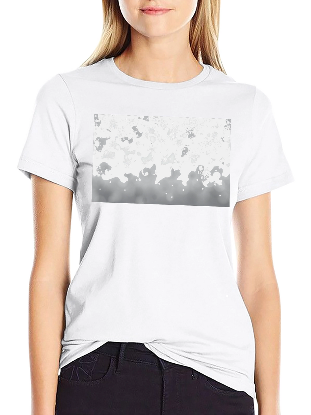 Abstract Pattern Black T-Shirt