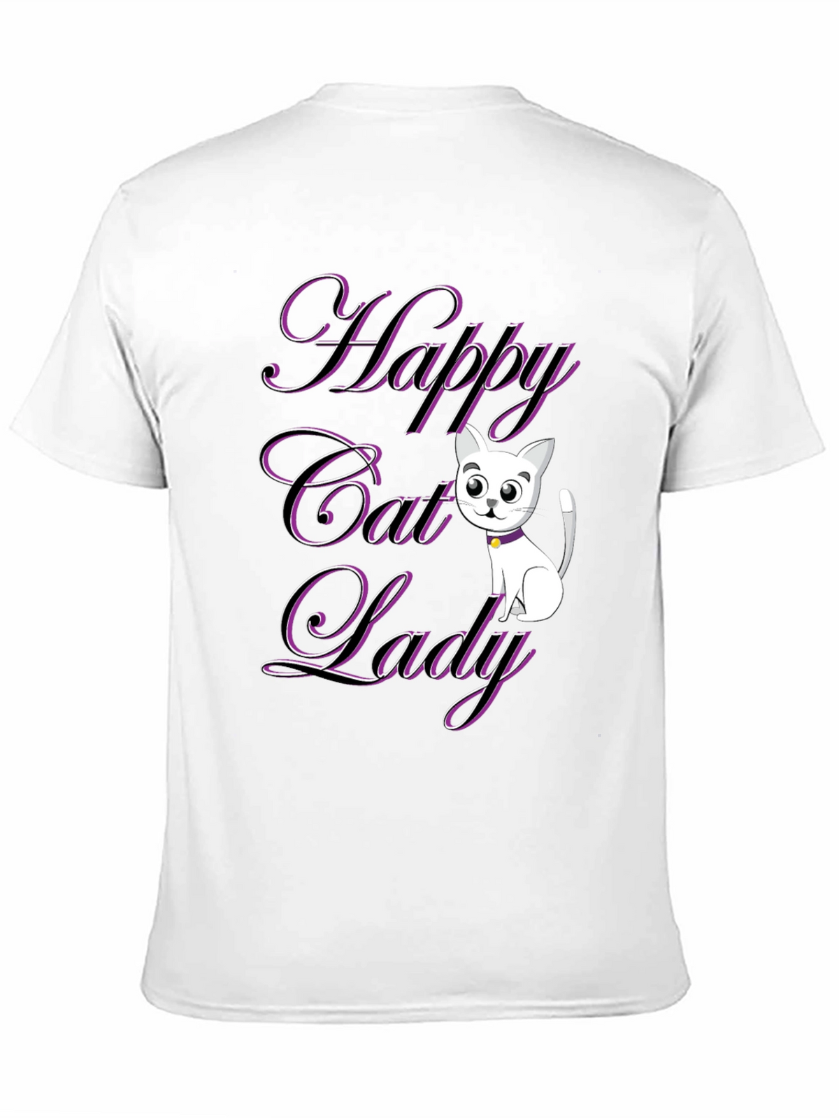 Happy Cat Lady T-Shirt - Black