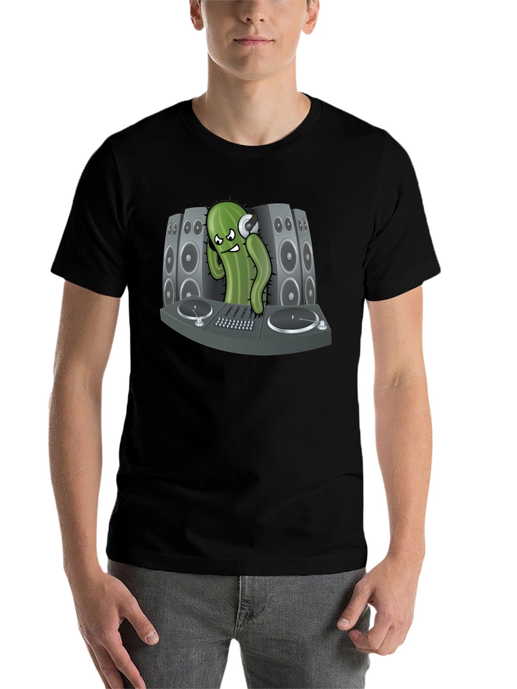DJ Cactus Black T-Shirt - Party Ready