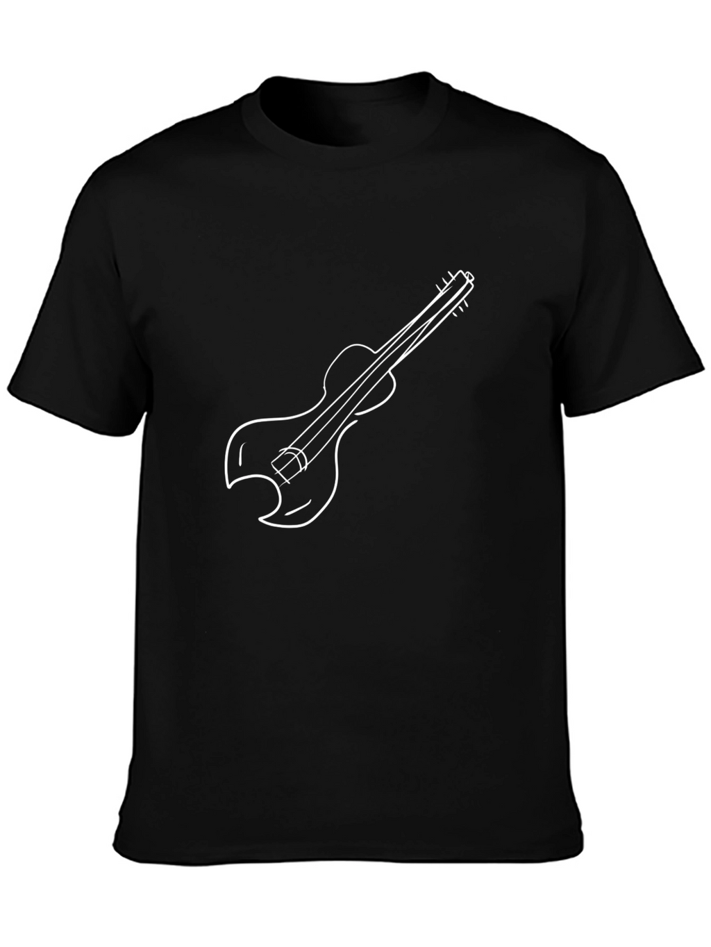 Guitar Graphic Black T-Shirt