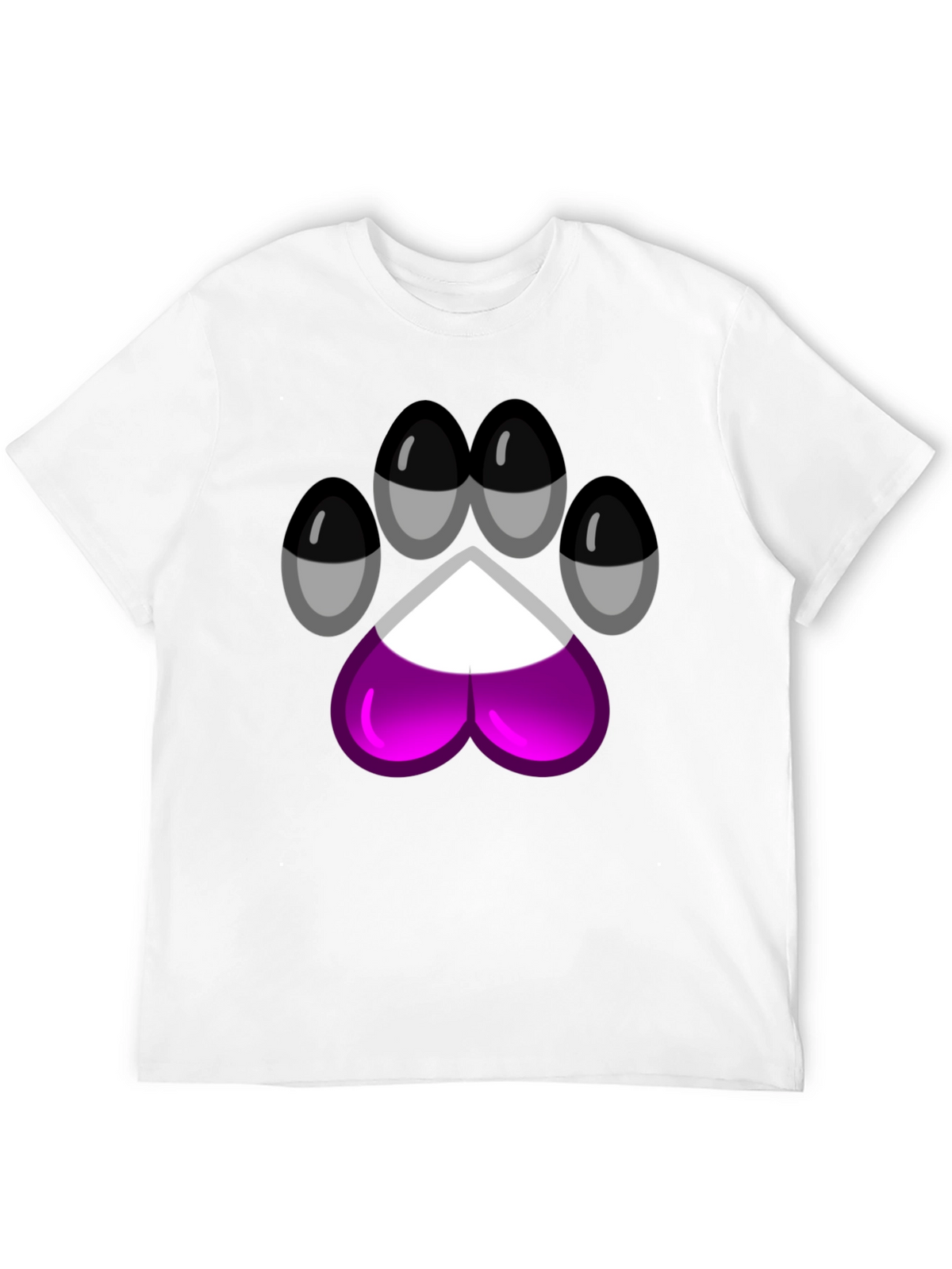 Asexual Pride Paw Print T-Shirt