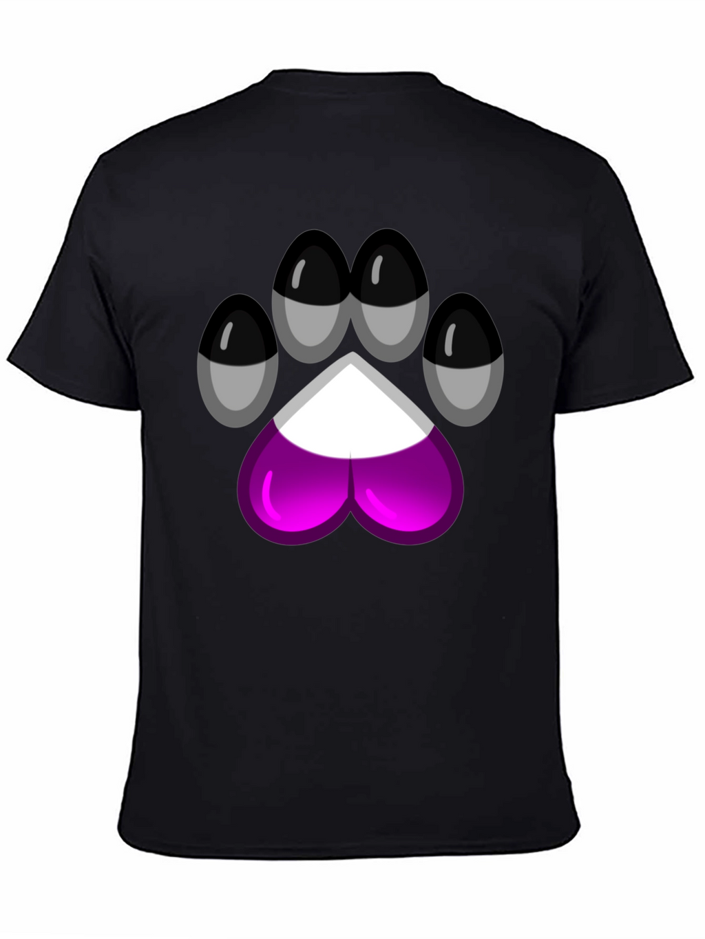 Asexual Pride Paw Print T-Shirt