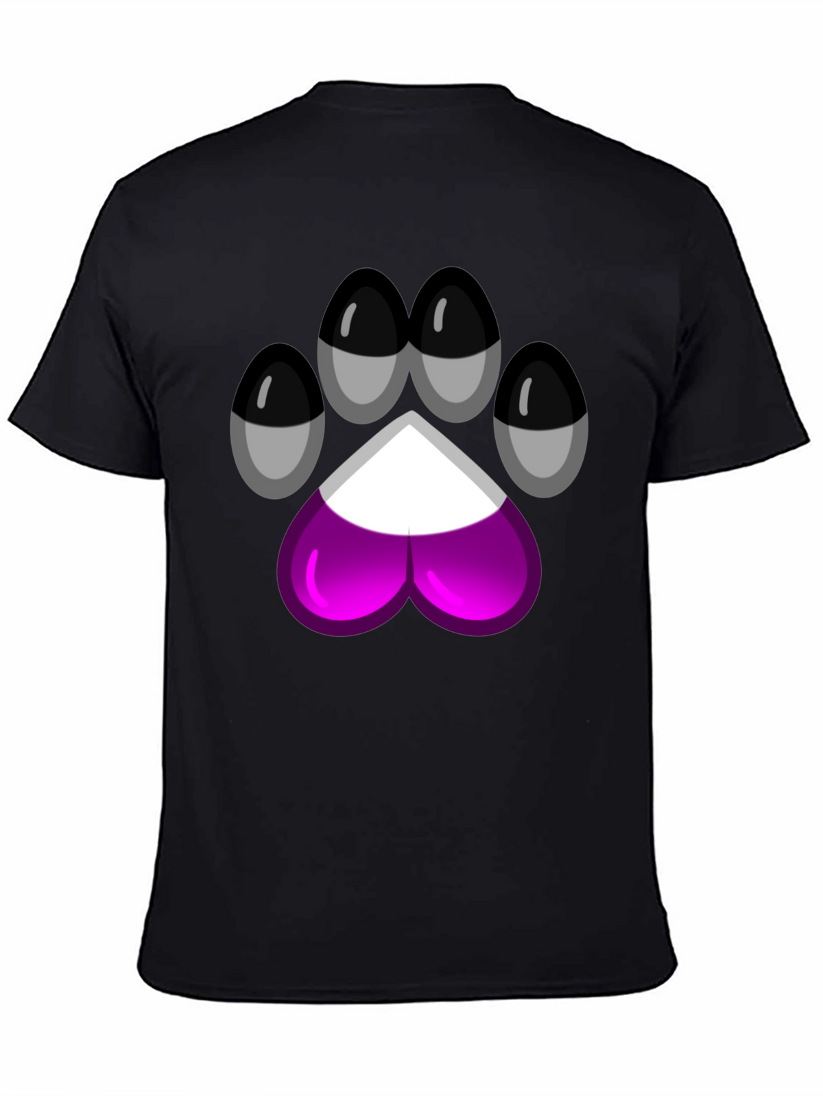 Asexual Pride Paw Print T-Shirt