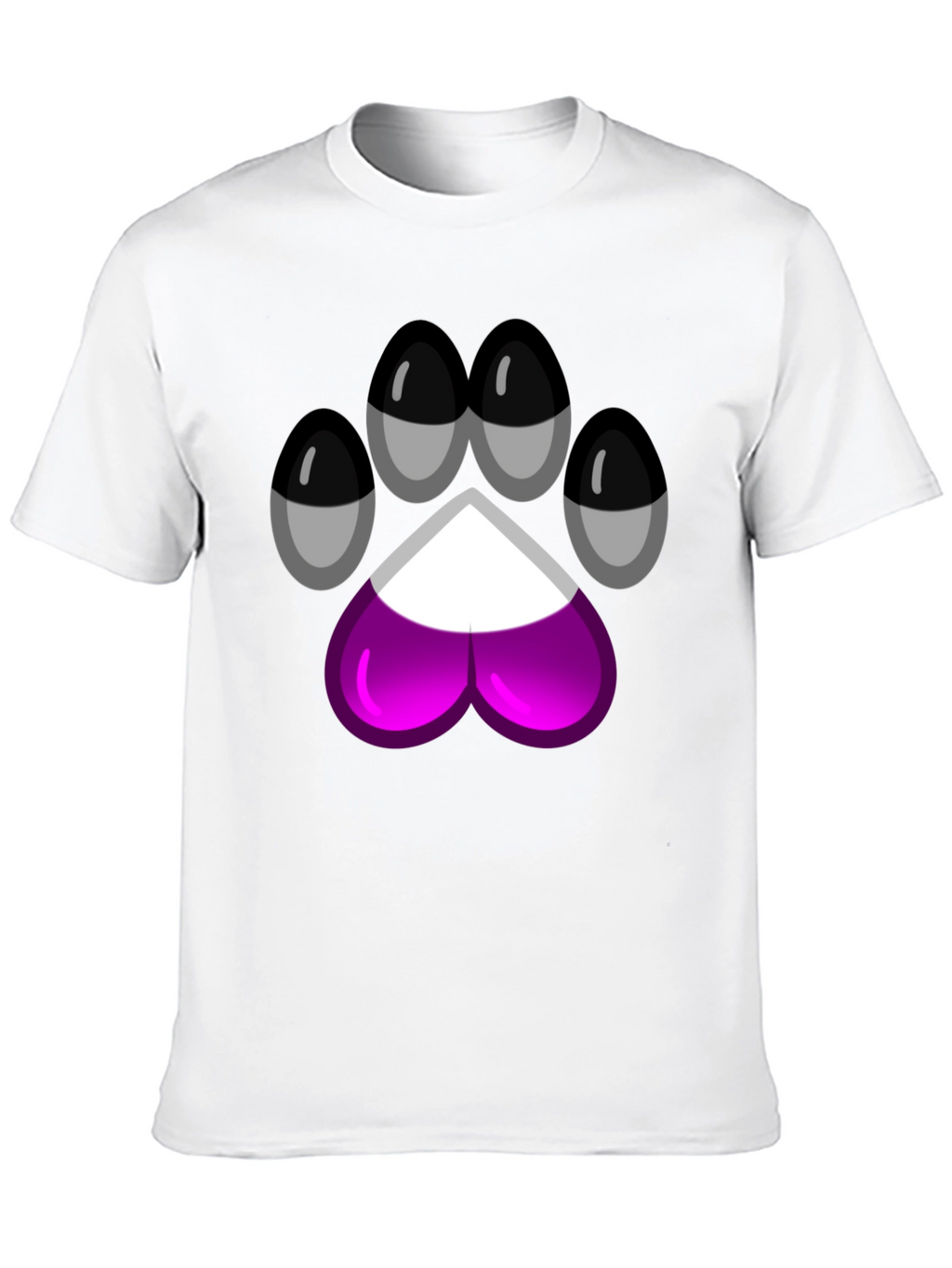 Asexual Pride Paw Print T-Shirt