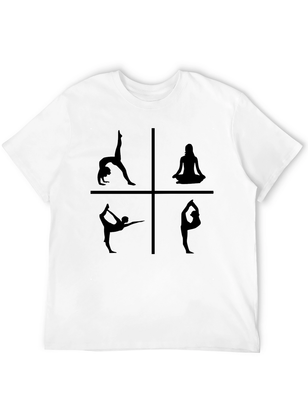 Yoga Pose Silhouette Graphic T-Shirt