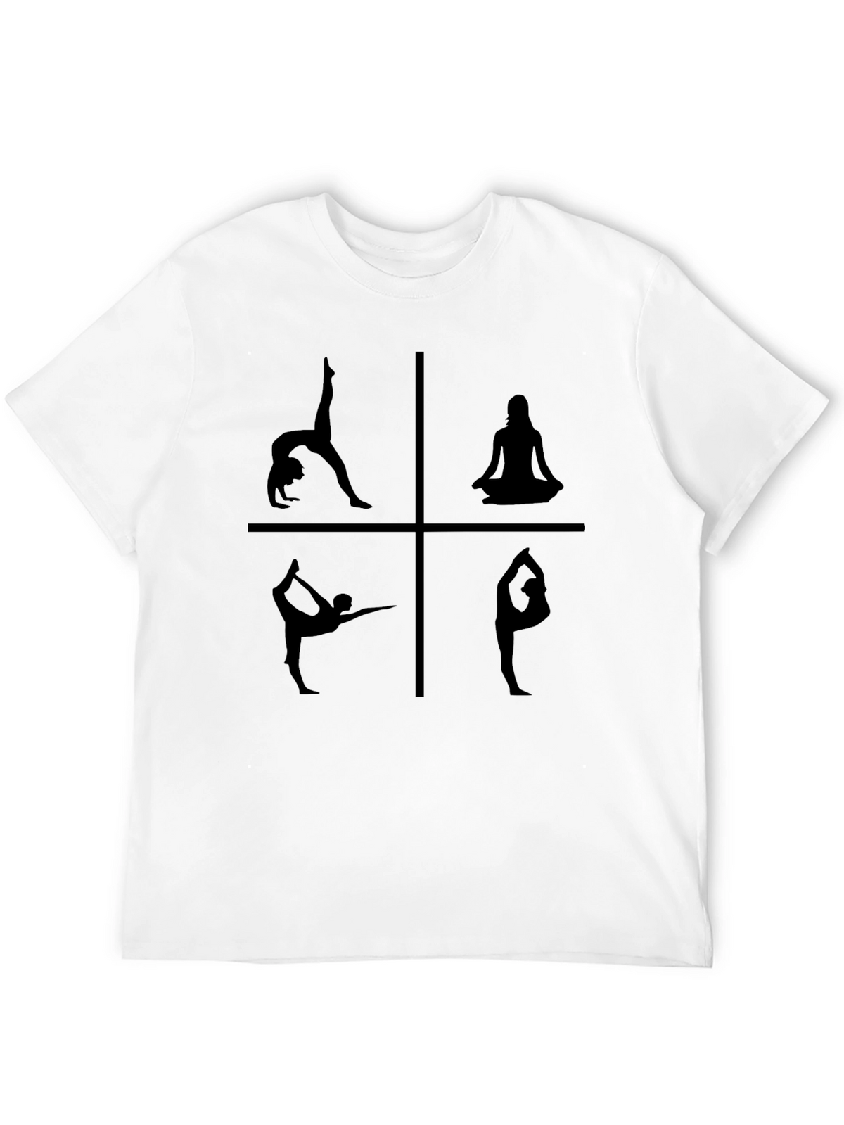 Yoga Pose Silhouette Graphic T-Shirt