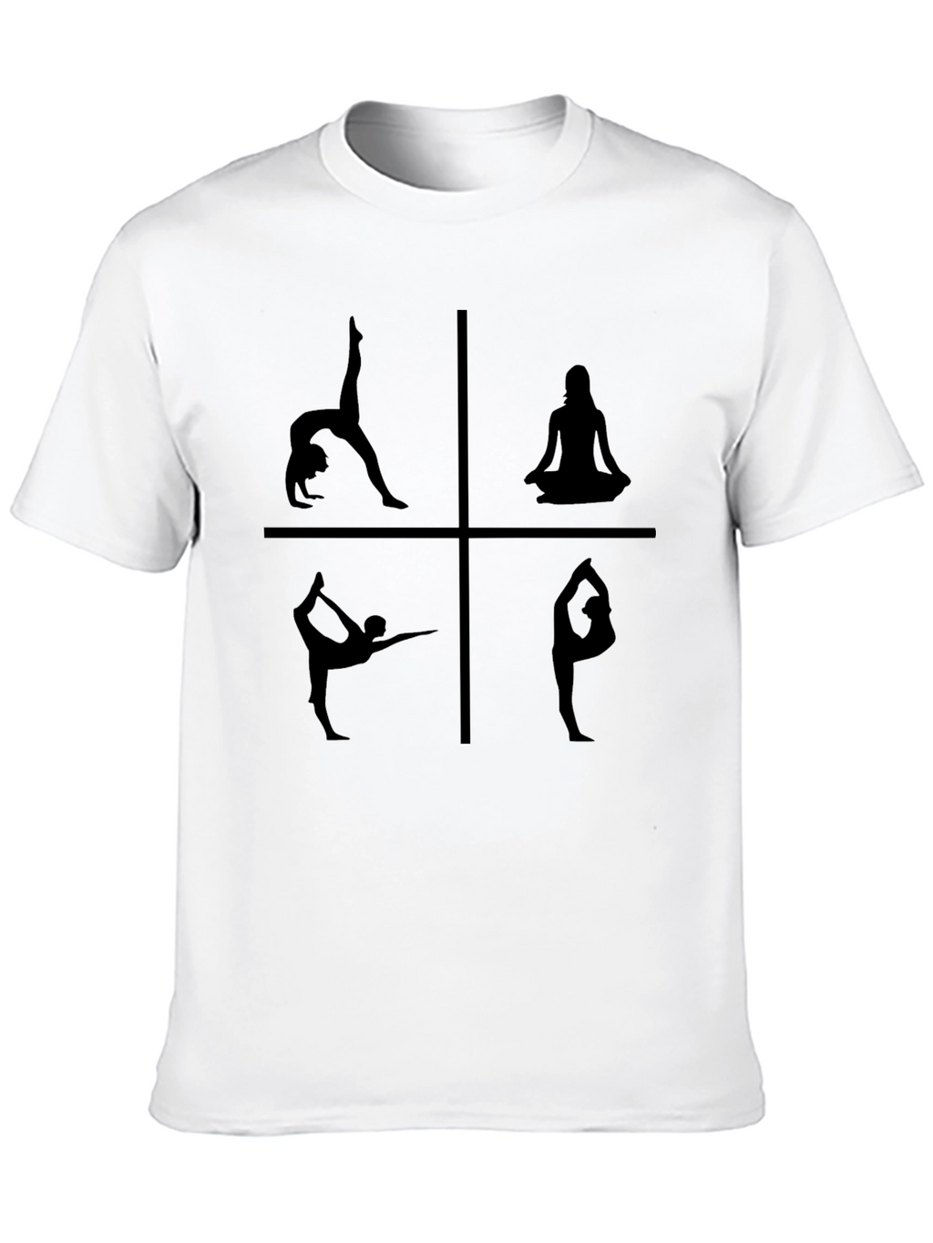 Yoga Pose Silhouette Graphic T-Shirt