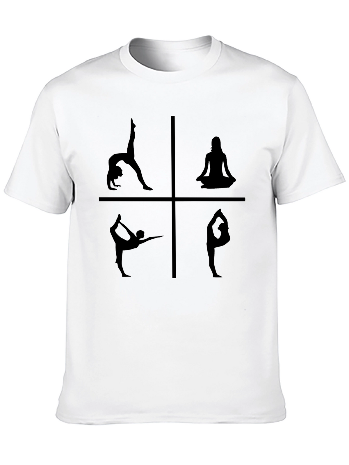 Yoga Pose Silhouette Graphic T-Shirt