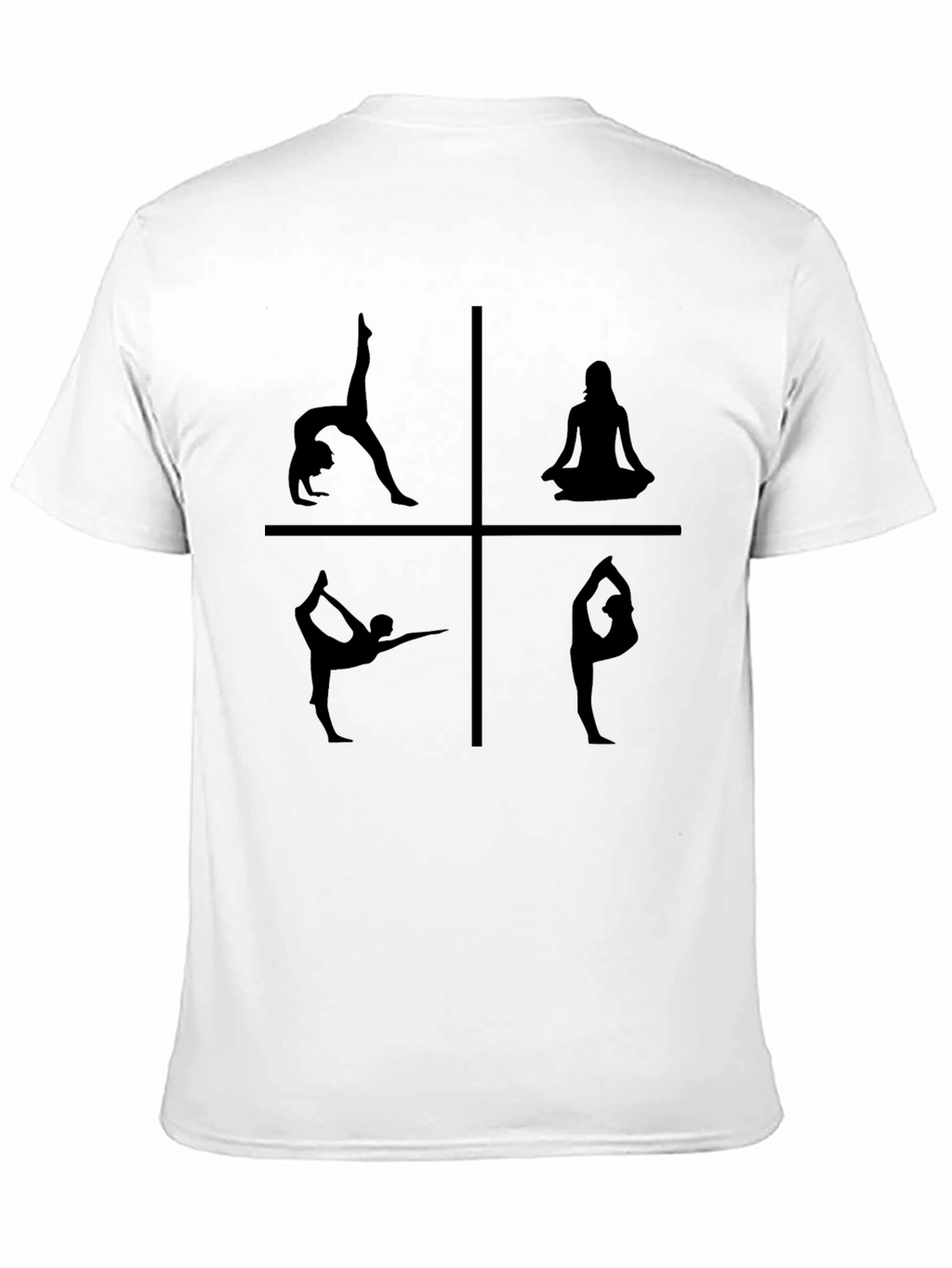 Yoga Pose Silhouette Graphic T-Shirt