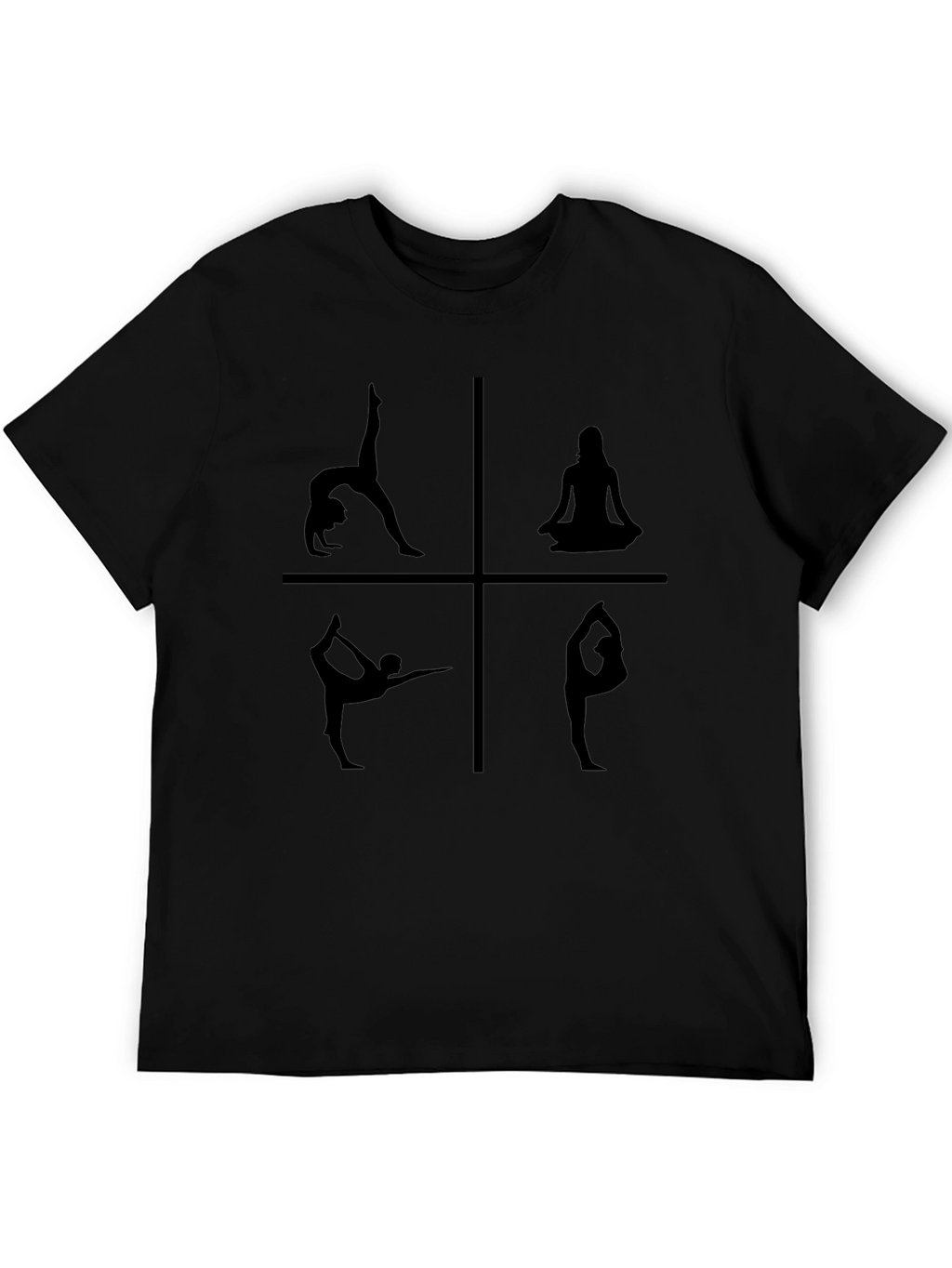 Yoga Pose Silhouette Graphic T-Shirt