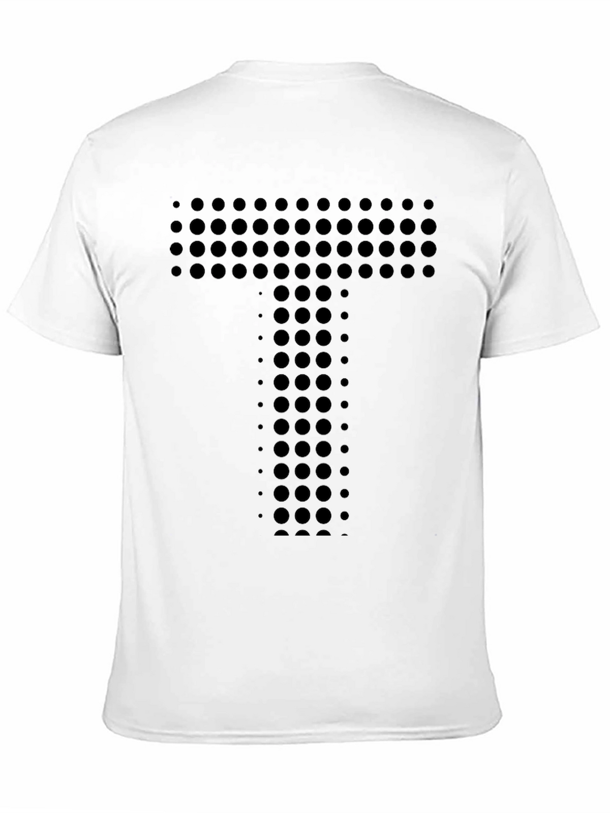 Modern Black Tee with Circle Letter Graphic