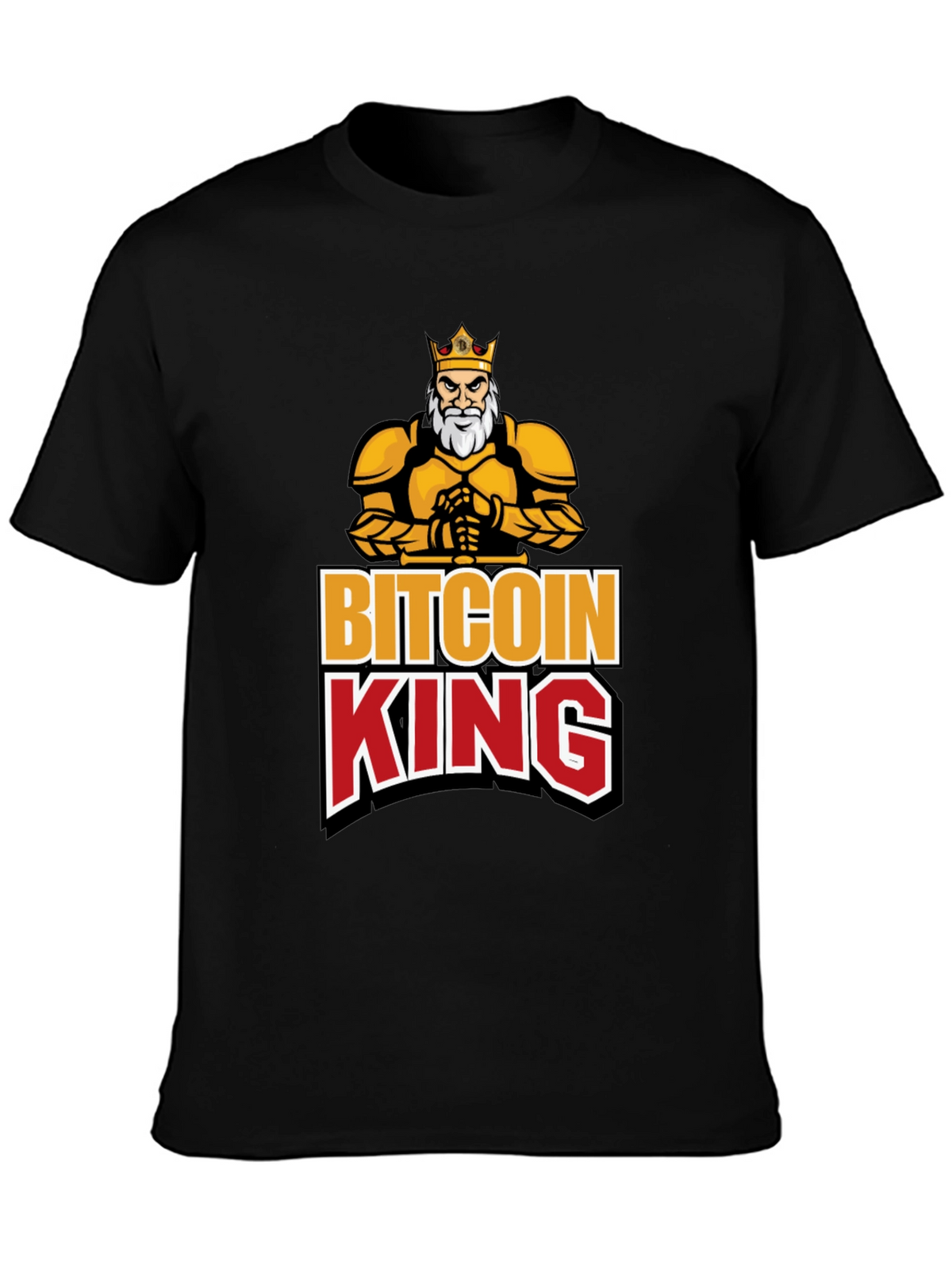 Bitcoin King Black Graphic T-Shirt