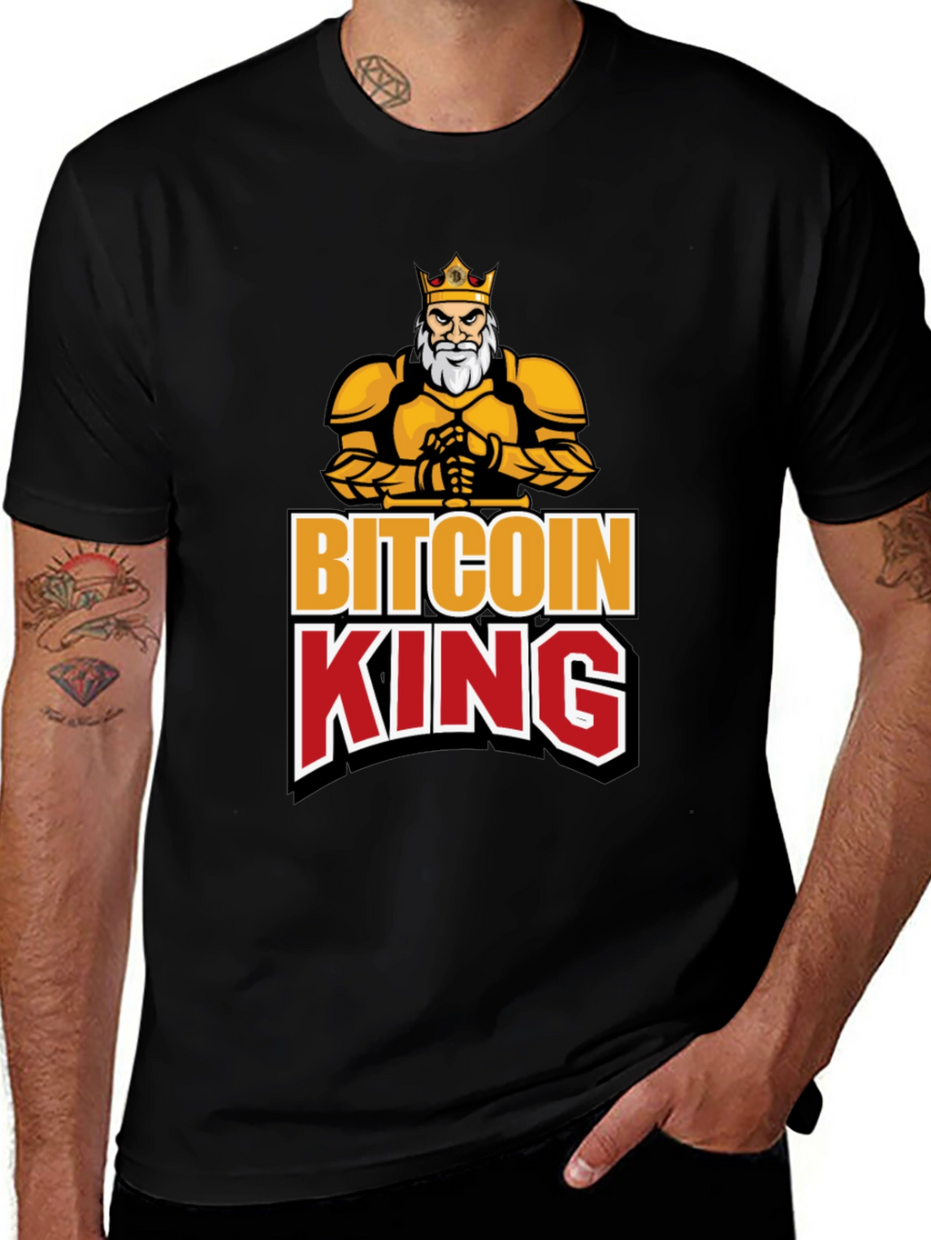 Bitcoin King Black Graphic T-Shirt