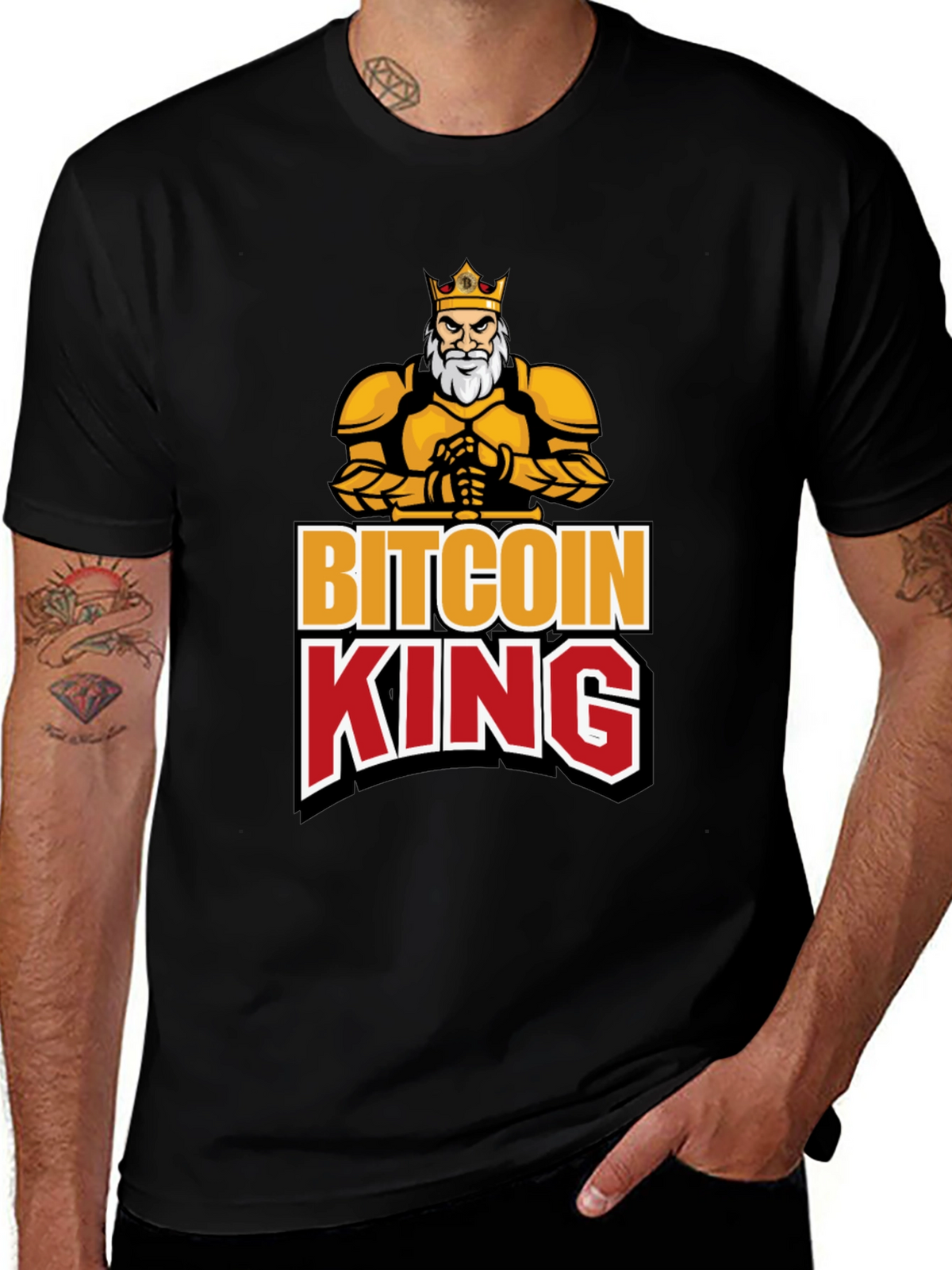 Bitcoin King Black Graphic T-Shirt
