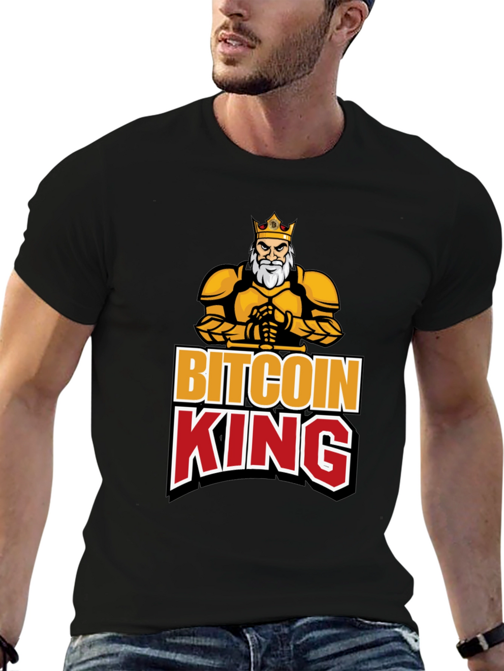 Bitcoin King Black Graphic T-Shirt