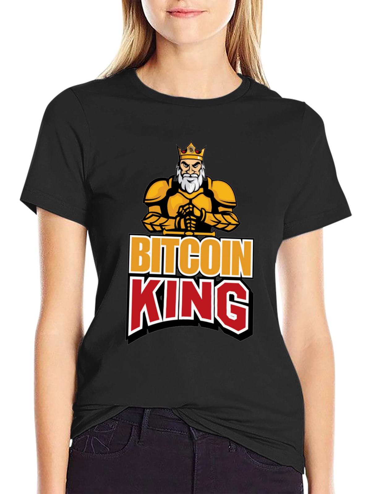 Bitcoin King Black Graphic T-Shirt