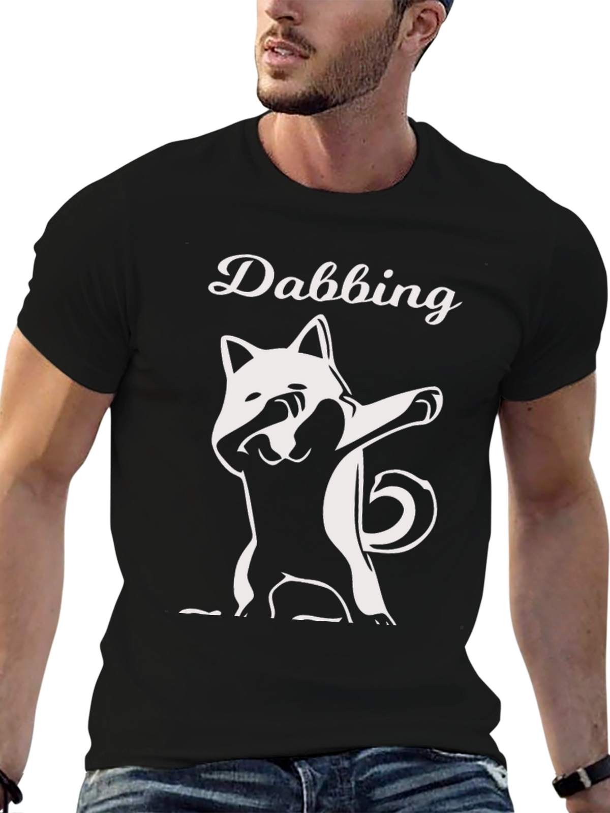 Dabbing Dog T-Shirt - Funny Novelty Tee