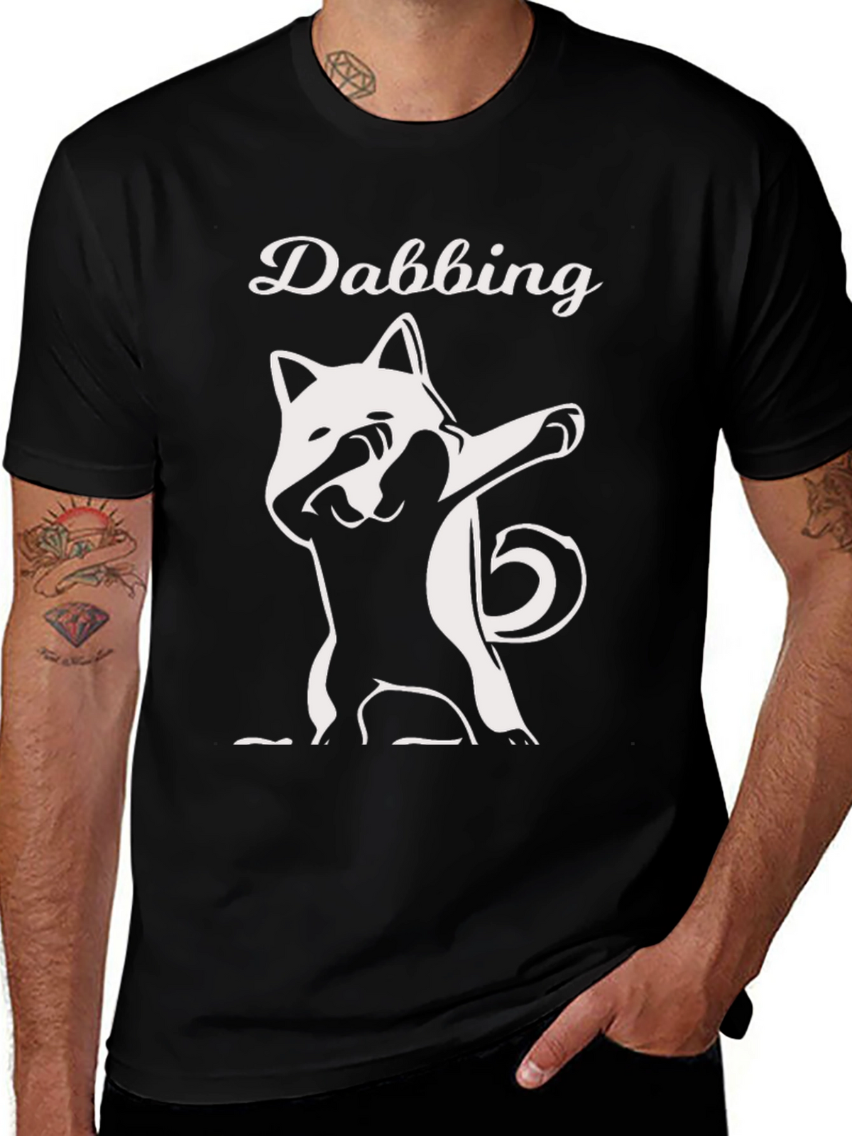 Dabbing Dog T-Shirt - Funny Novelty Tee