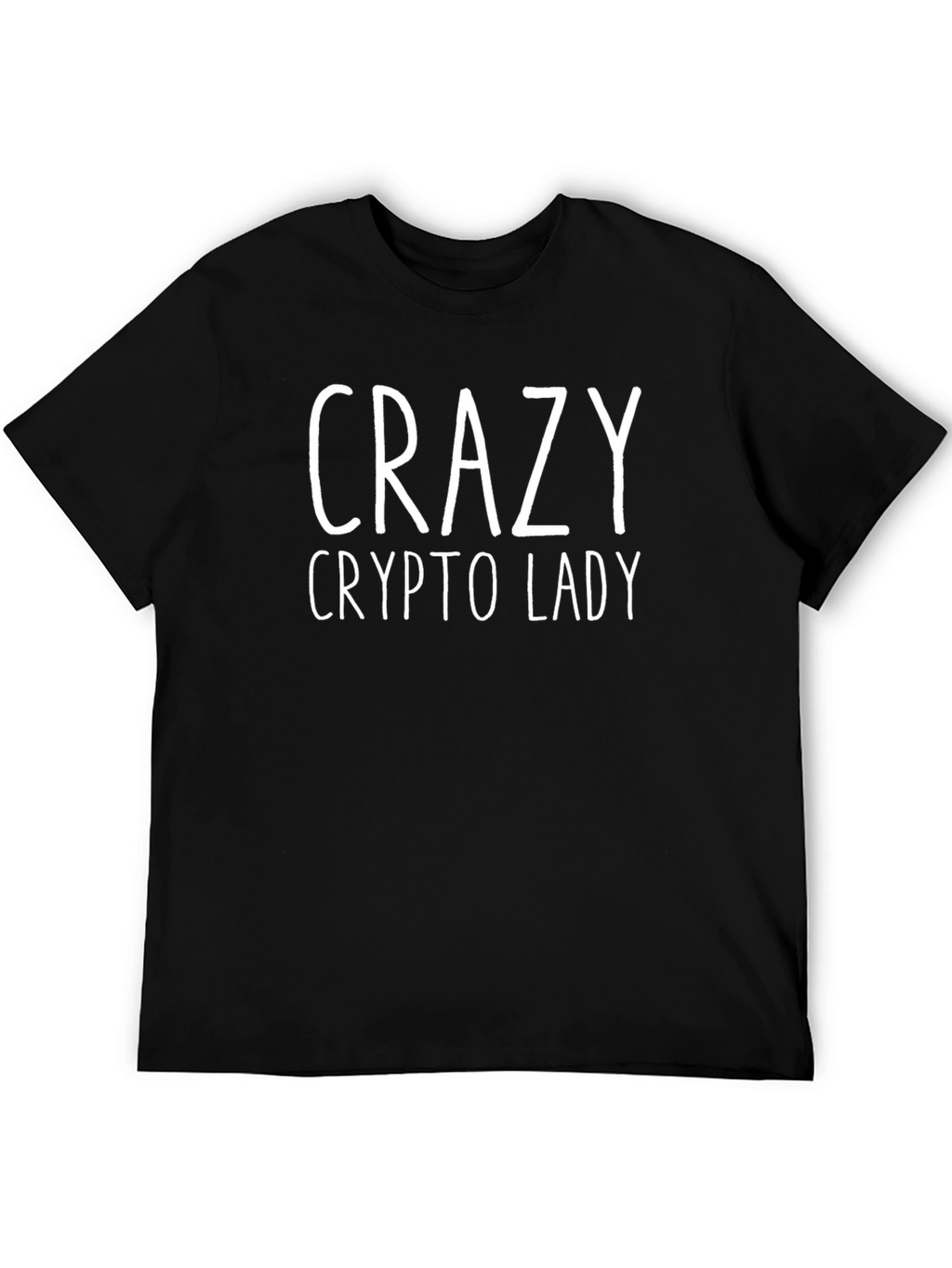 Crazy Crypto Lady T-Shirt - Black Graphic Tee