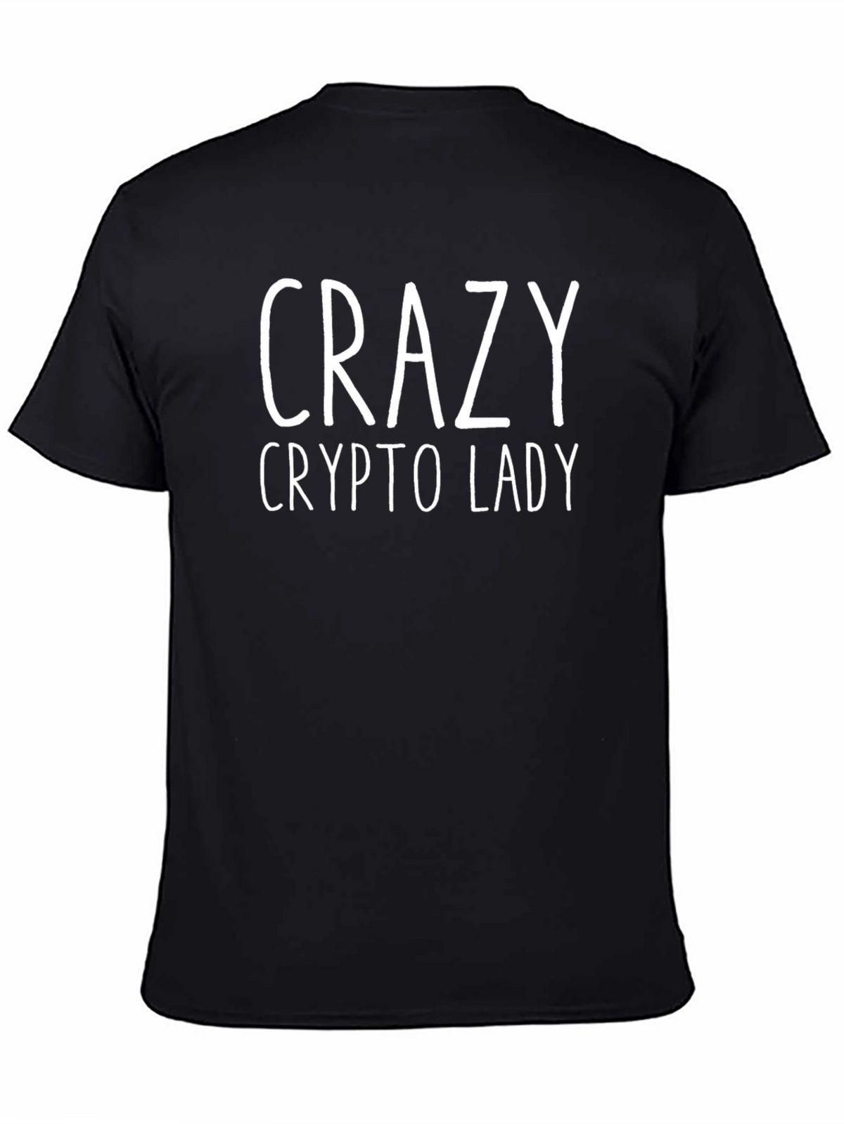 Crazy Crypto Lady T-Shirt - Black Graphic Tee