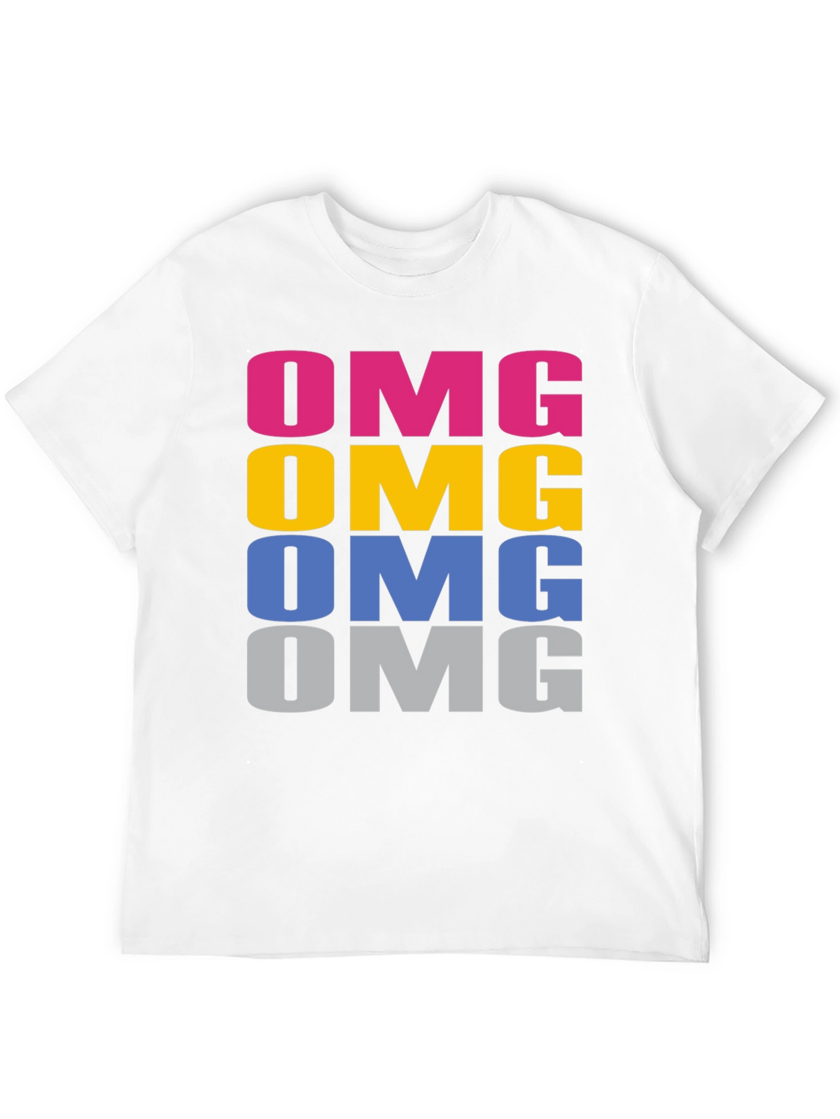 OMG Rainbow Graphic Tee - Fun Casual Cotton T-Shirt