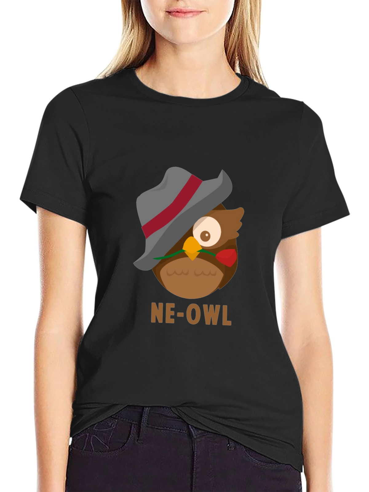 NE-OWL Graphic Tee - Stylish Owl Design